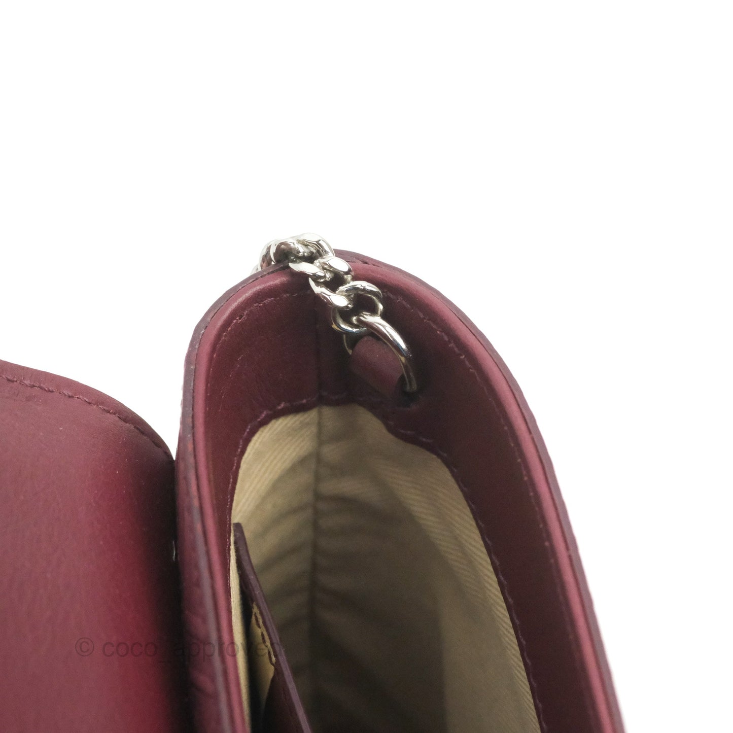 Chloé Small Aby Lock Chain Bag Brown/Purple Embossed Calfskin