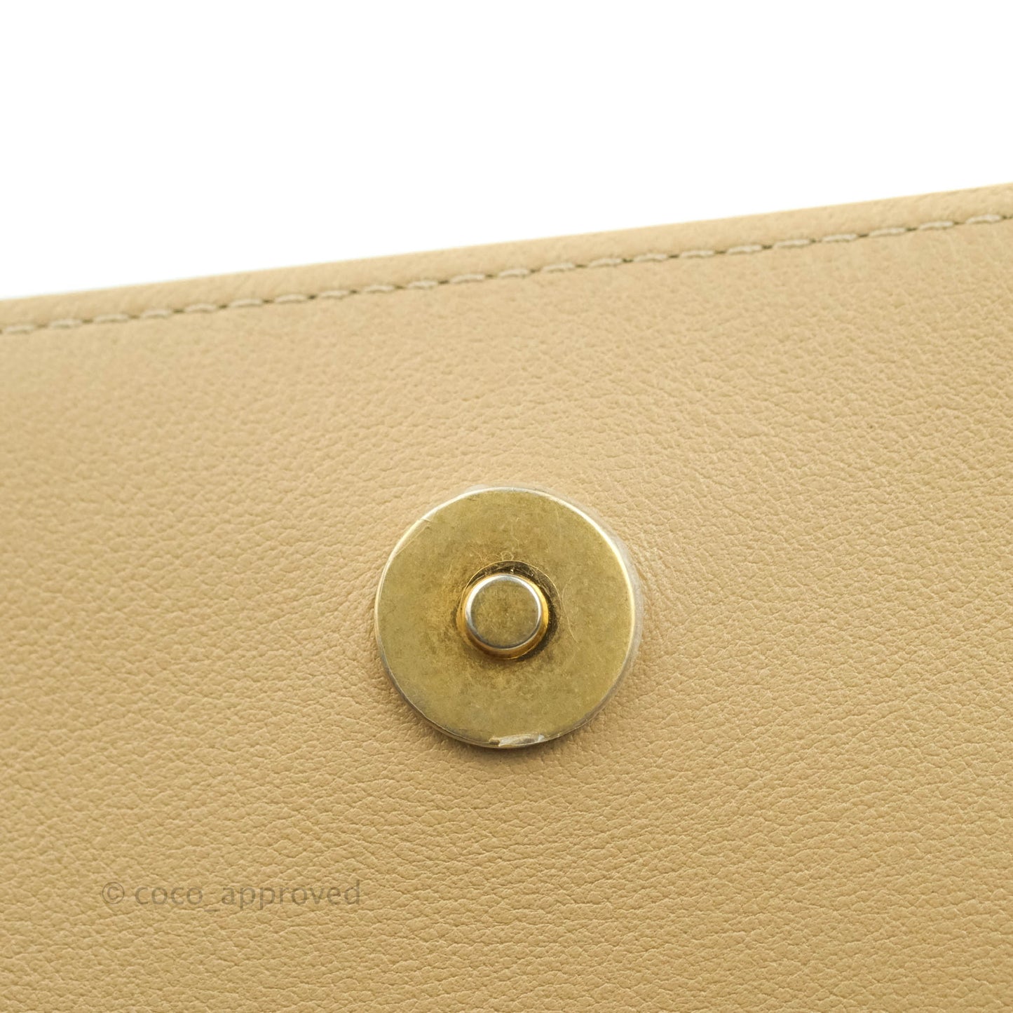 Chanel Small Hobo Bag Beige Calfskin Aged Gold Hardware