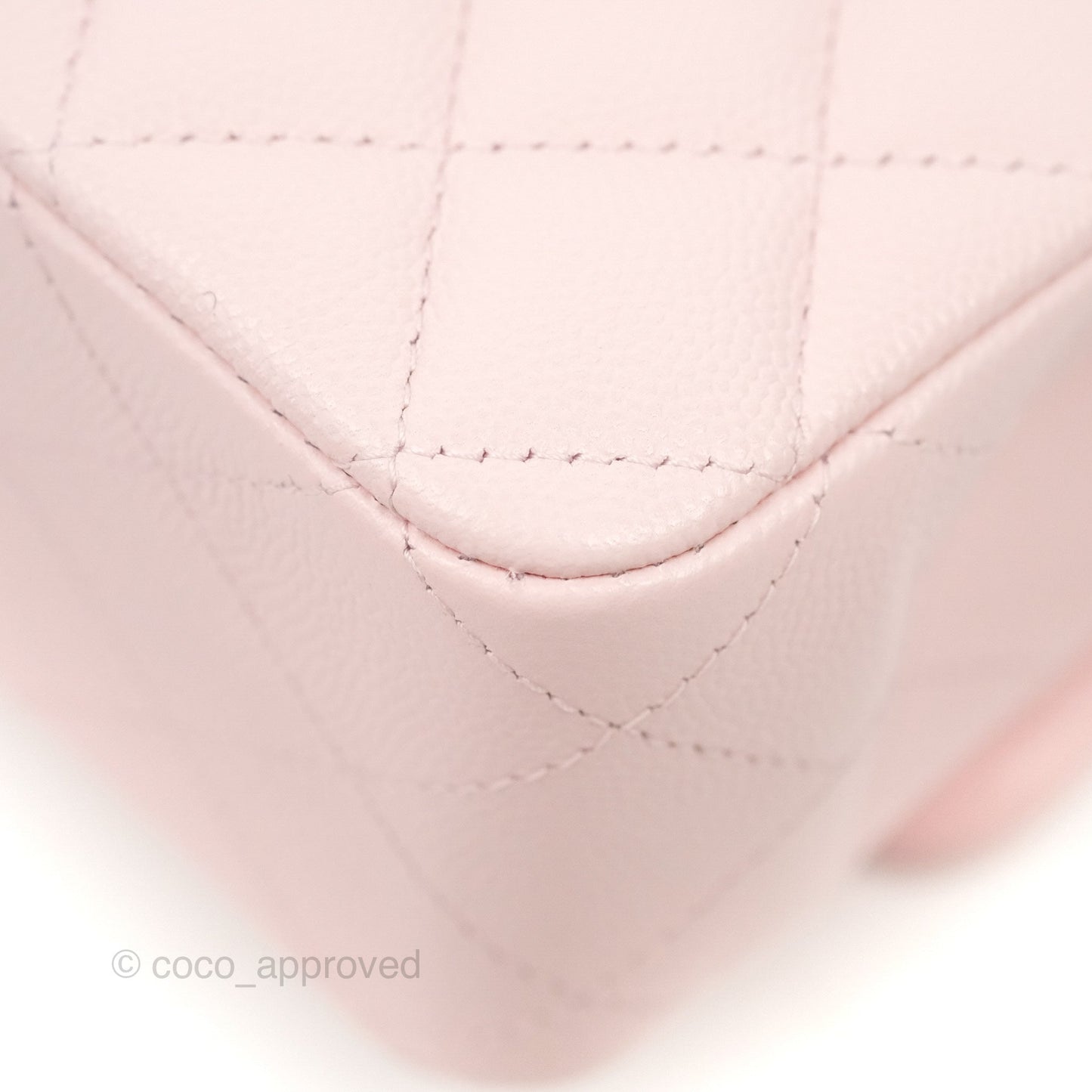 Chanel Classic M/L Medium Flap Quilted Light Pink Caviar Gold Hardware