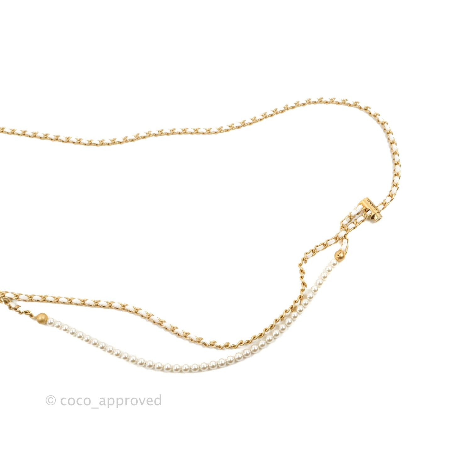 Chanel Quilted My Perfect Mini With Pearl White Lambskin Aged Gold Hardware