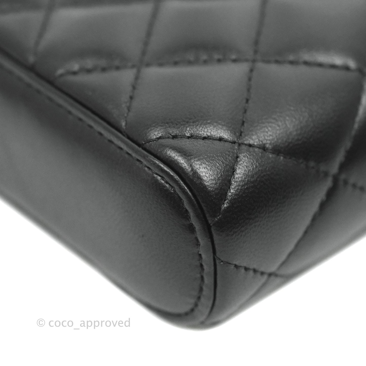Chanel Classic Mini Vanity With Chain Black Lambskin Gold Hardware