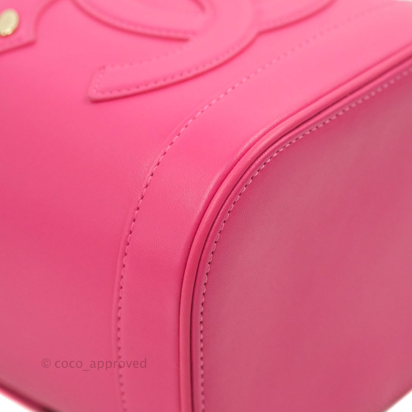 Chanel CC Mania Vanity Case Pink Lambskin Gold Hardware
