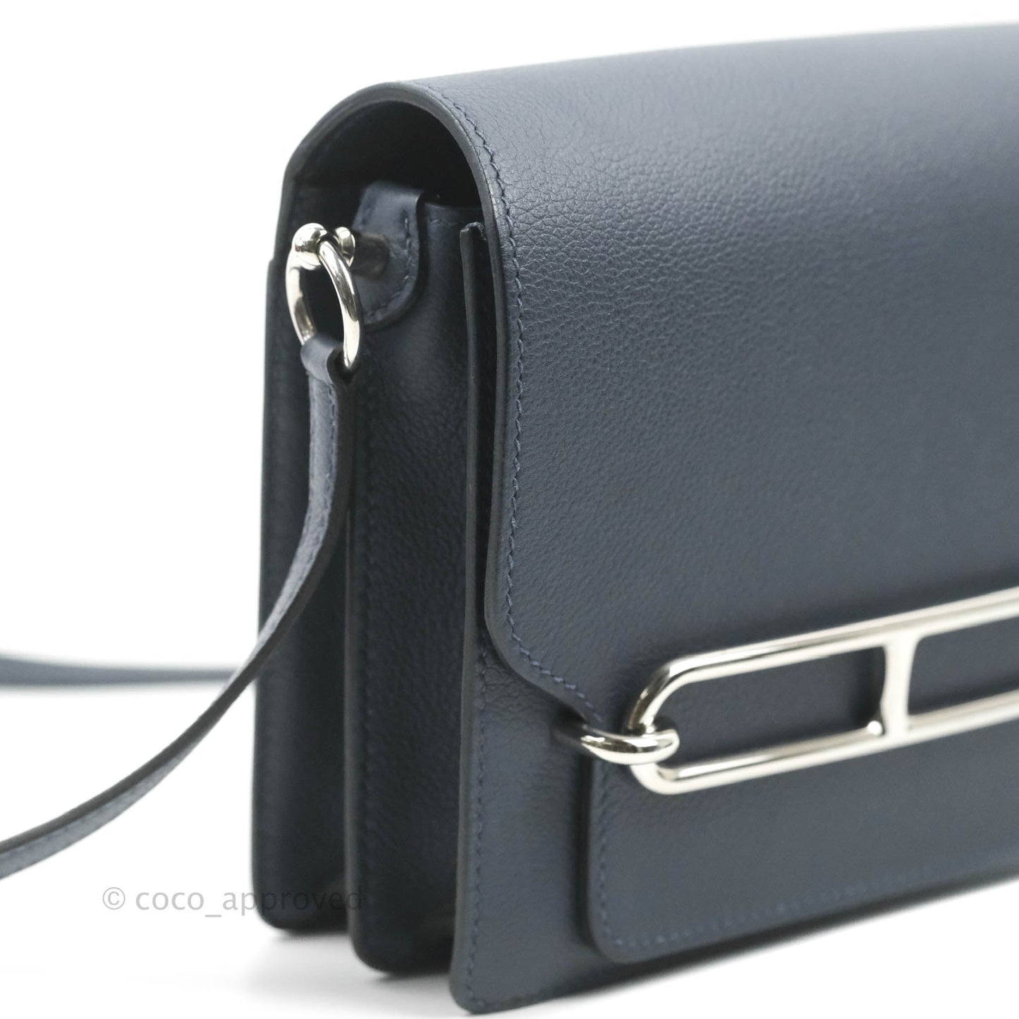 Hermès Roulis Mini 18 Bleu Nuit Evercolor Palladium Hardware
