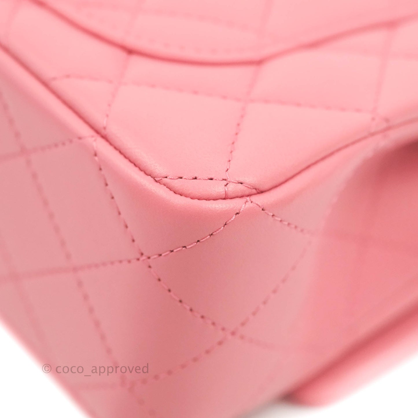 Chanel Top Handle Mini Rectangular Flap Bag Rosy Pink Lambskin Gold Hardware