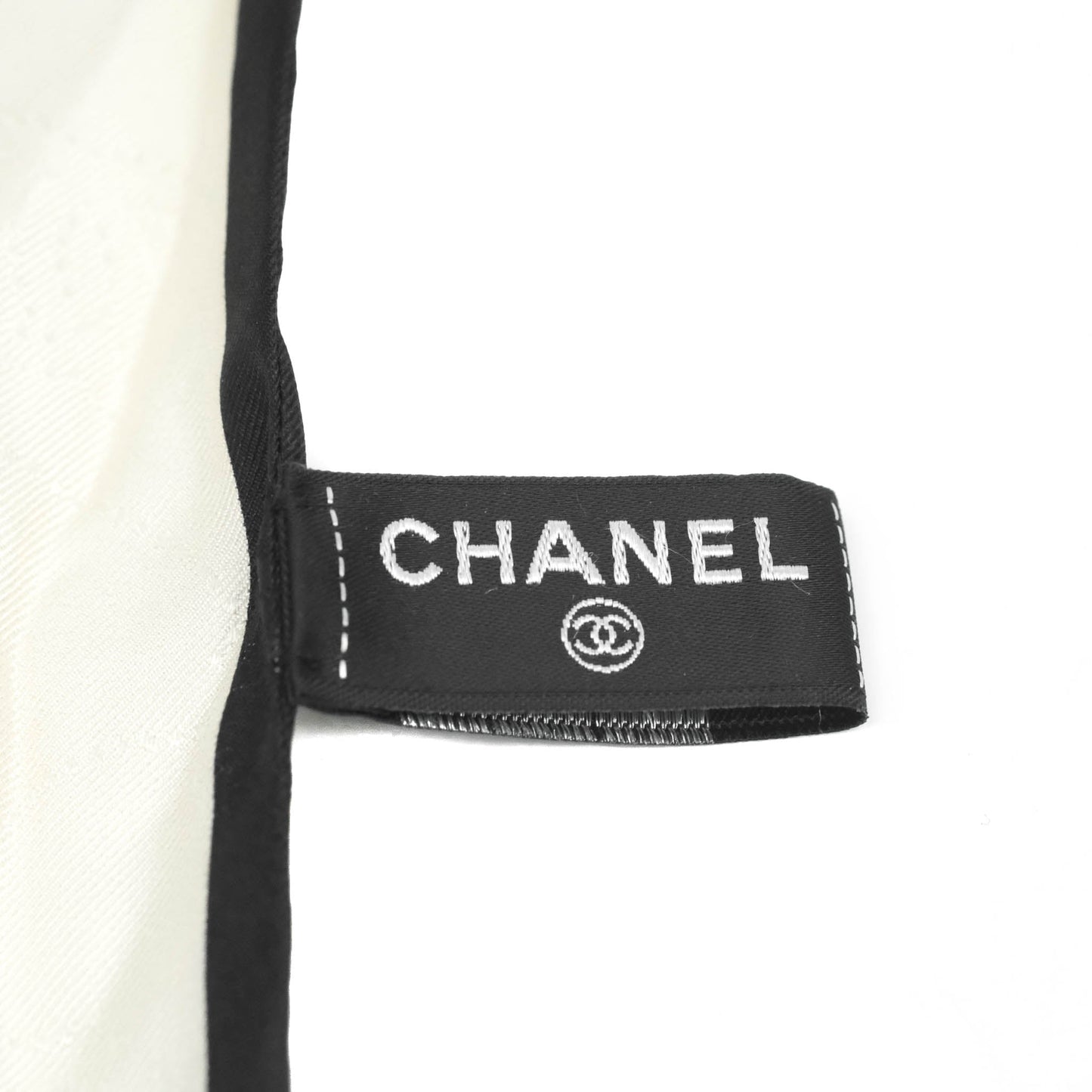 Chanel Bow Silk Hair Accessory Ivory & Black
