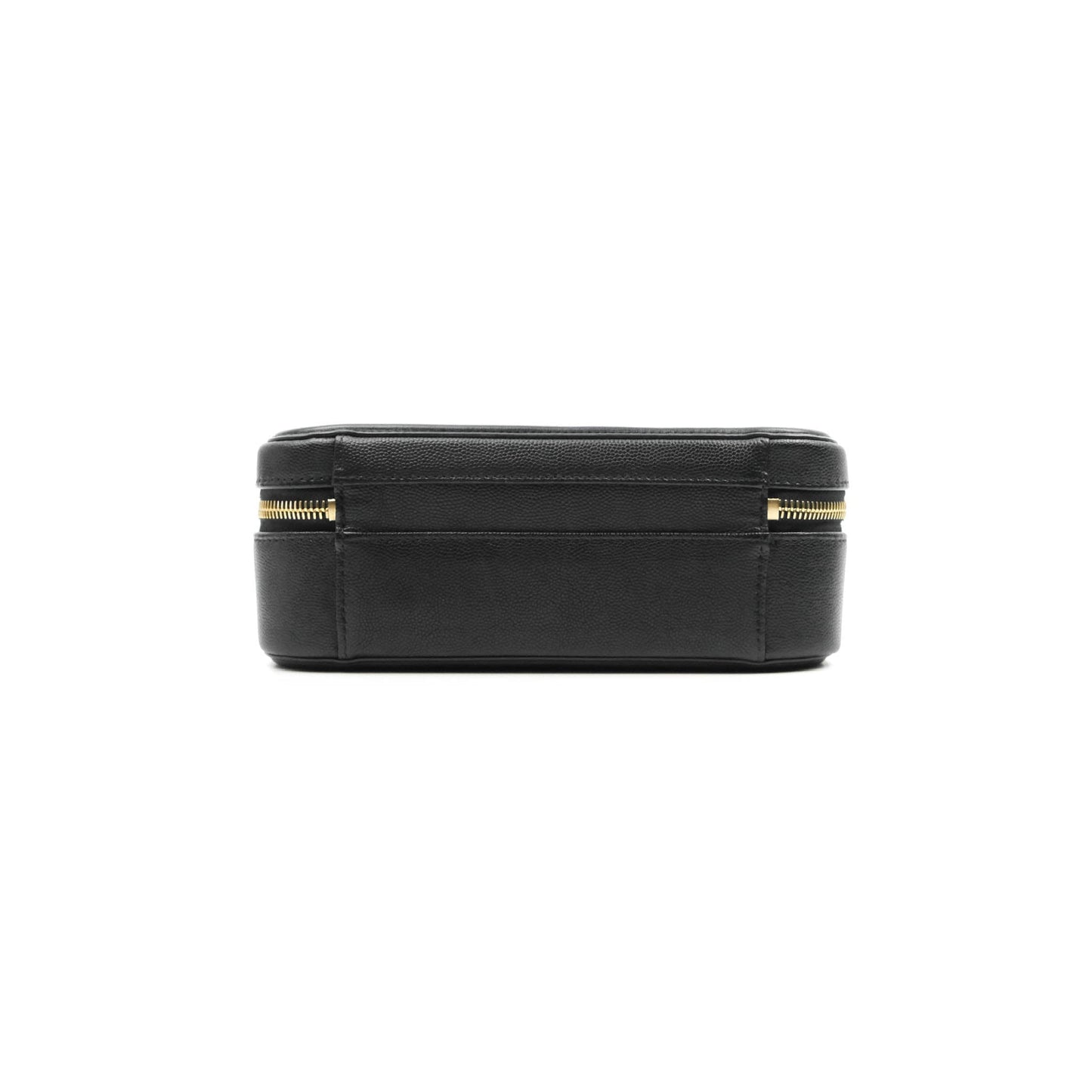 Chanel Quilted Medium CC Filigree Vanity Case Black Caviar Gold Hardware
