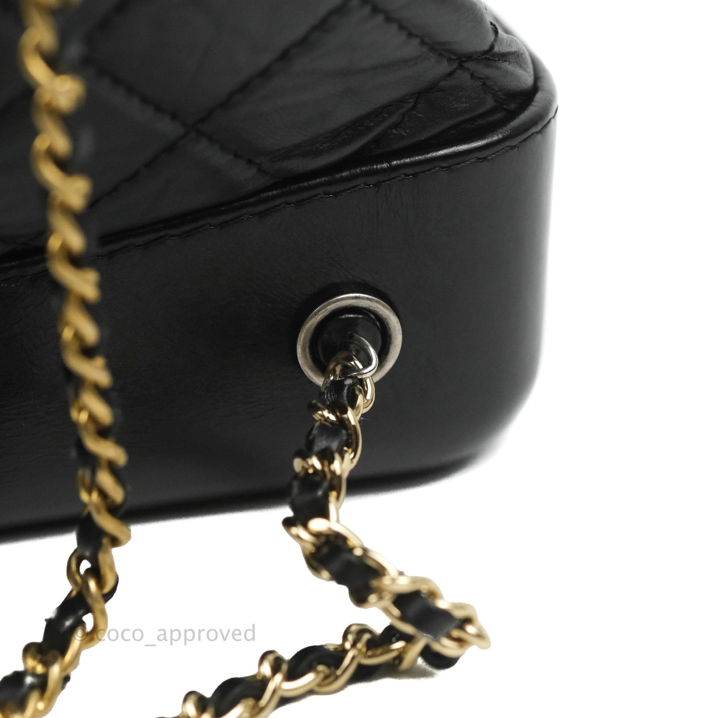 Chanel Medium Gabrielle Backpack Black Aged Calfskin