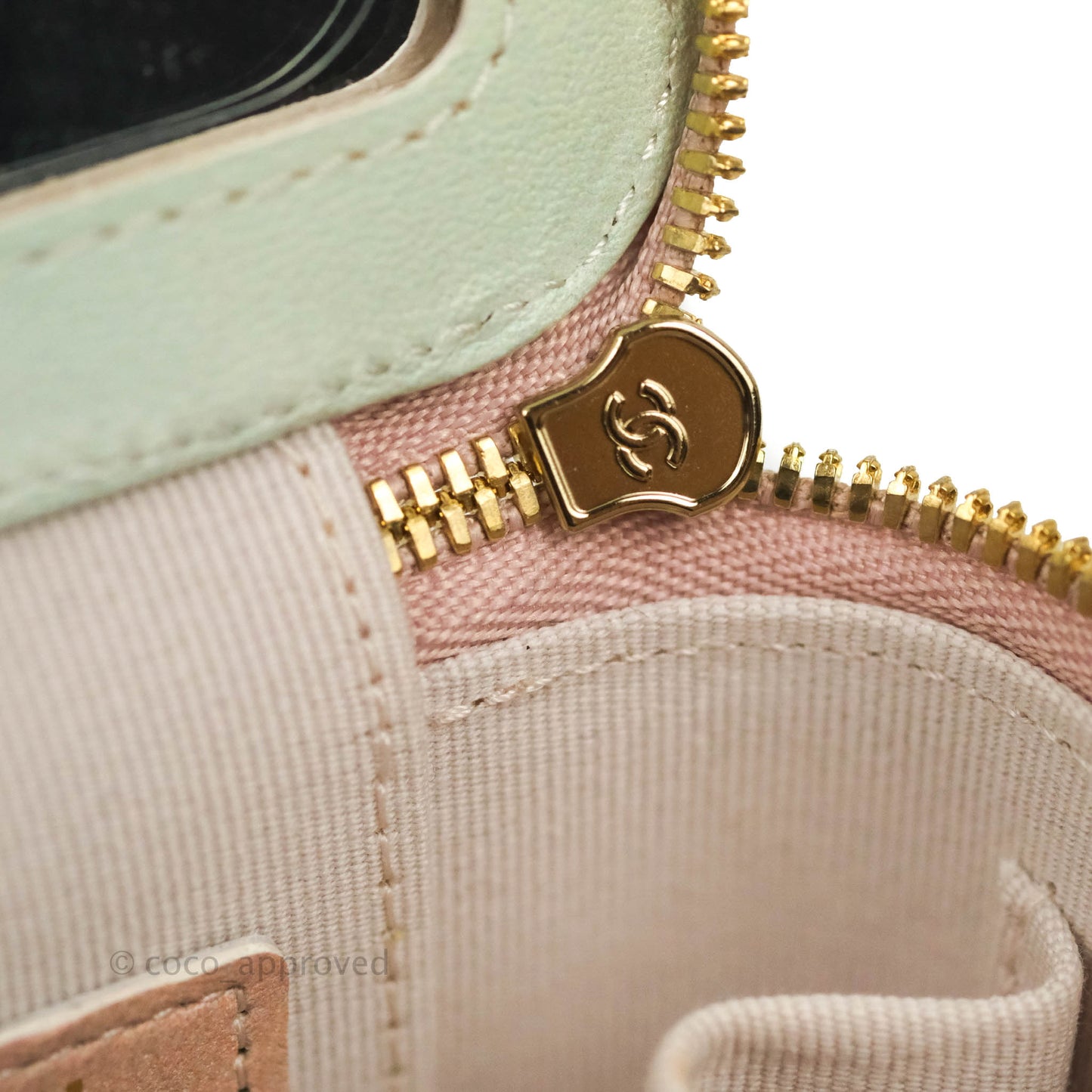 Chanel Mini Top Handle Vanity With Chain Rainbow Lambskin Aged Gold Hardware