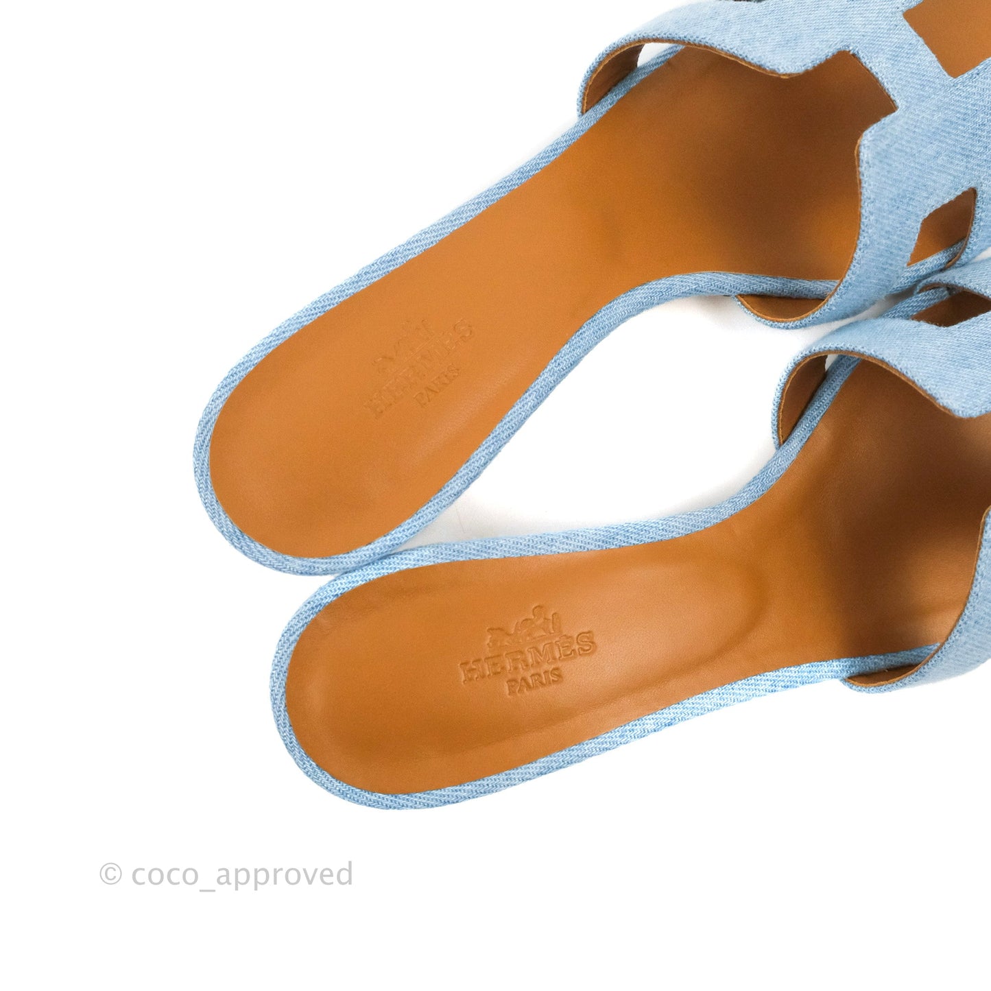Hermès Oasis Denim Sandals Size 37.5