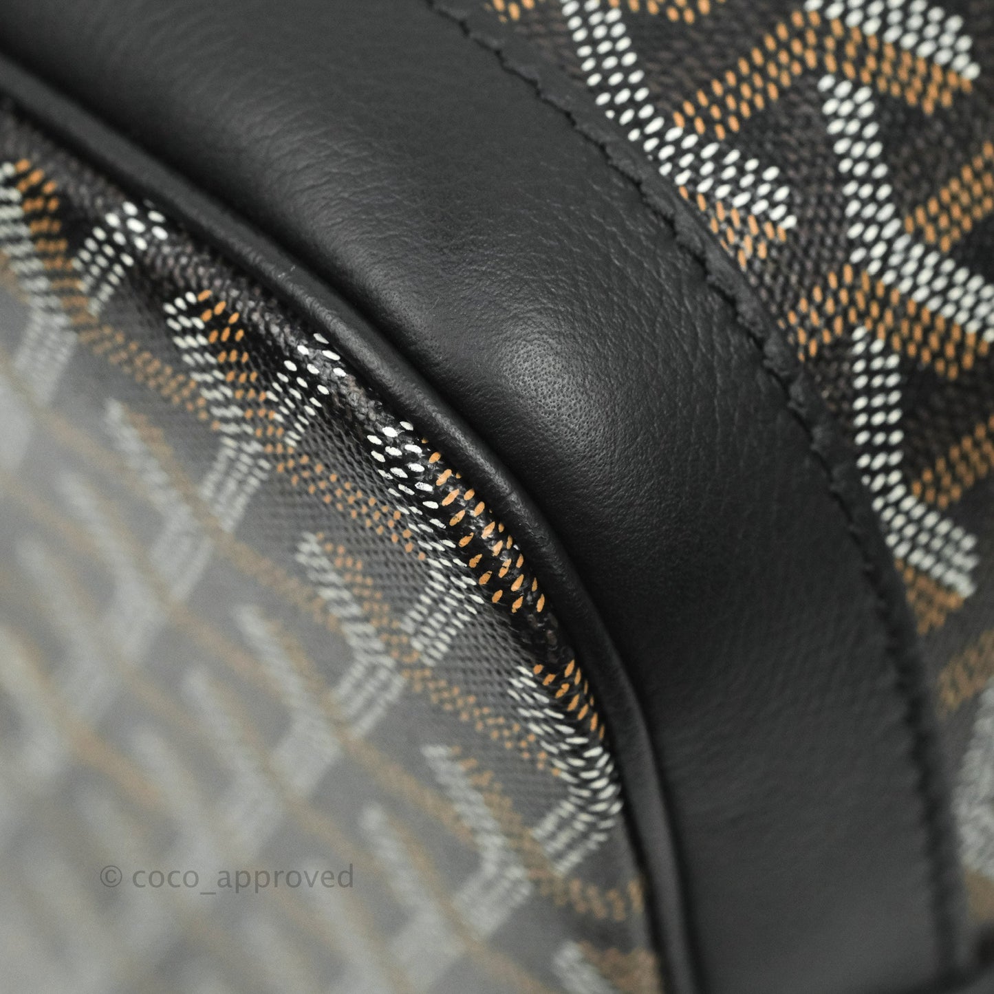 Goyard Petit Flot Black Drawstring Bucket Bag