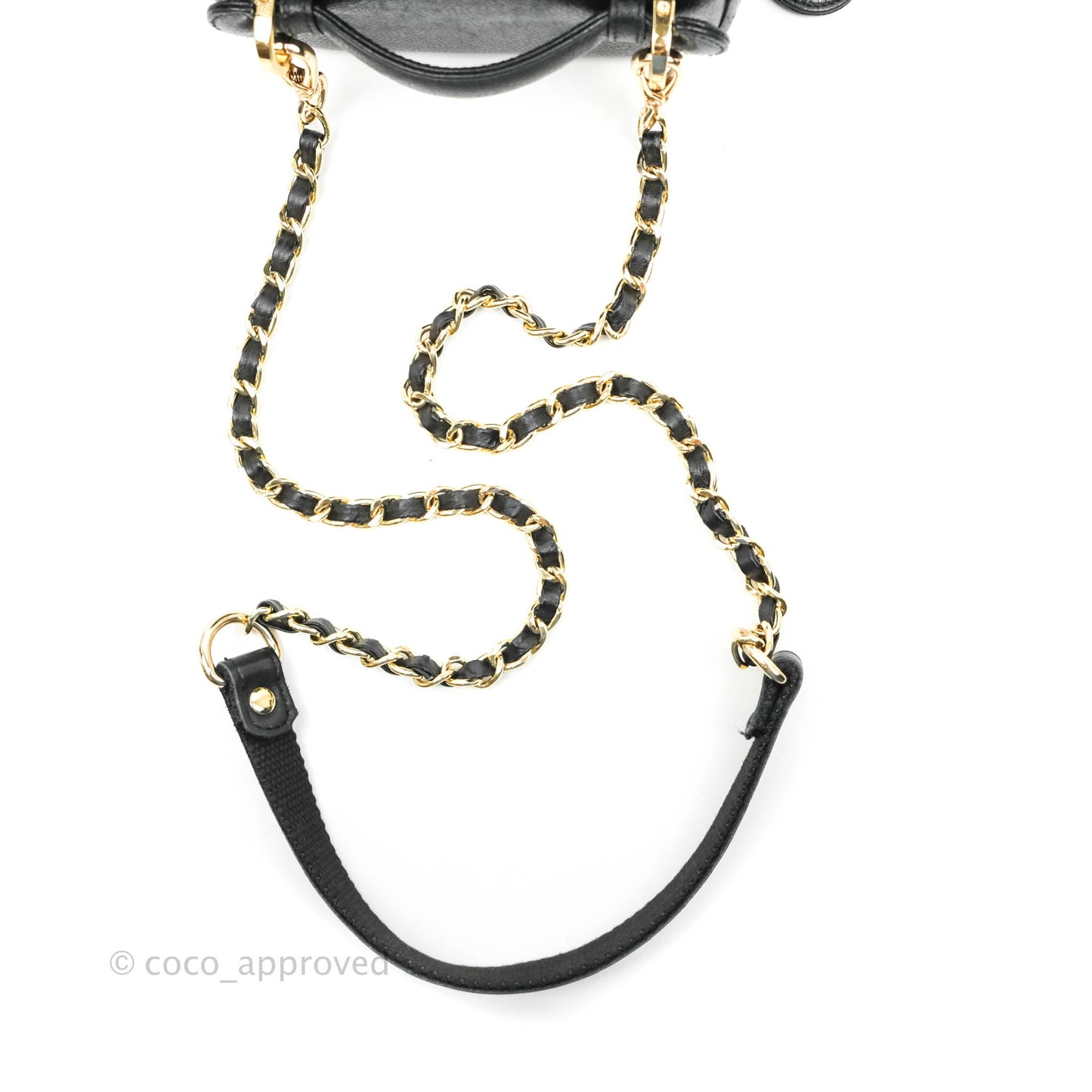 Chanel Vintage Vanity Case Black Caviar Gold Hardware