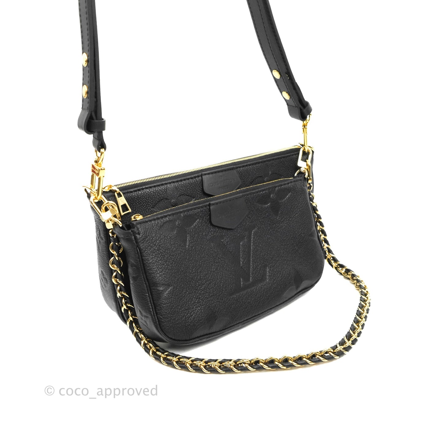 Louis Vuitton Multi Pochette Accessories Monogram Empreinte Black