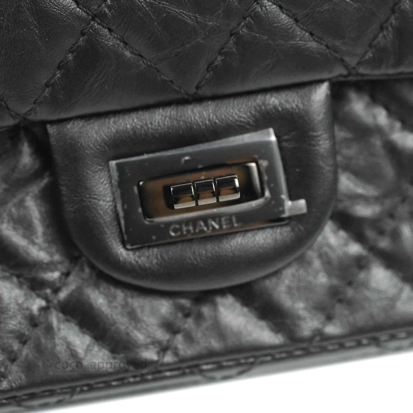 Chanel Reissue 225 Quilted Aged Calfskin So Black