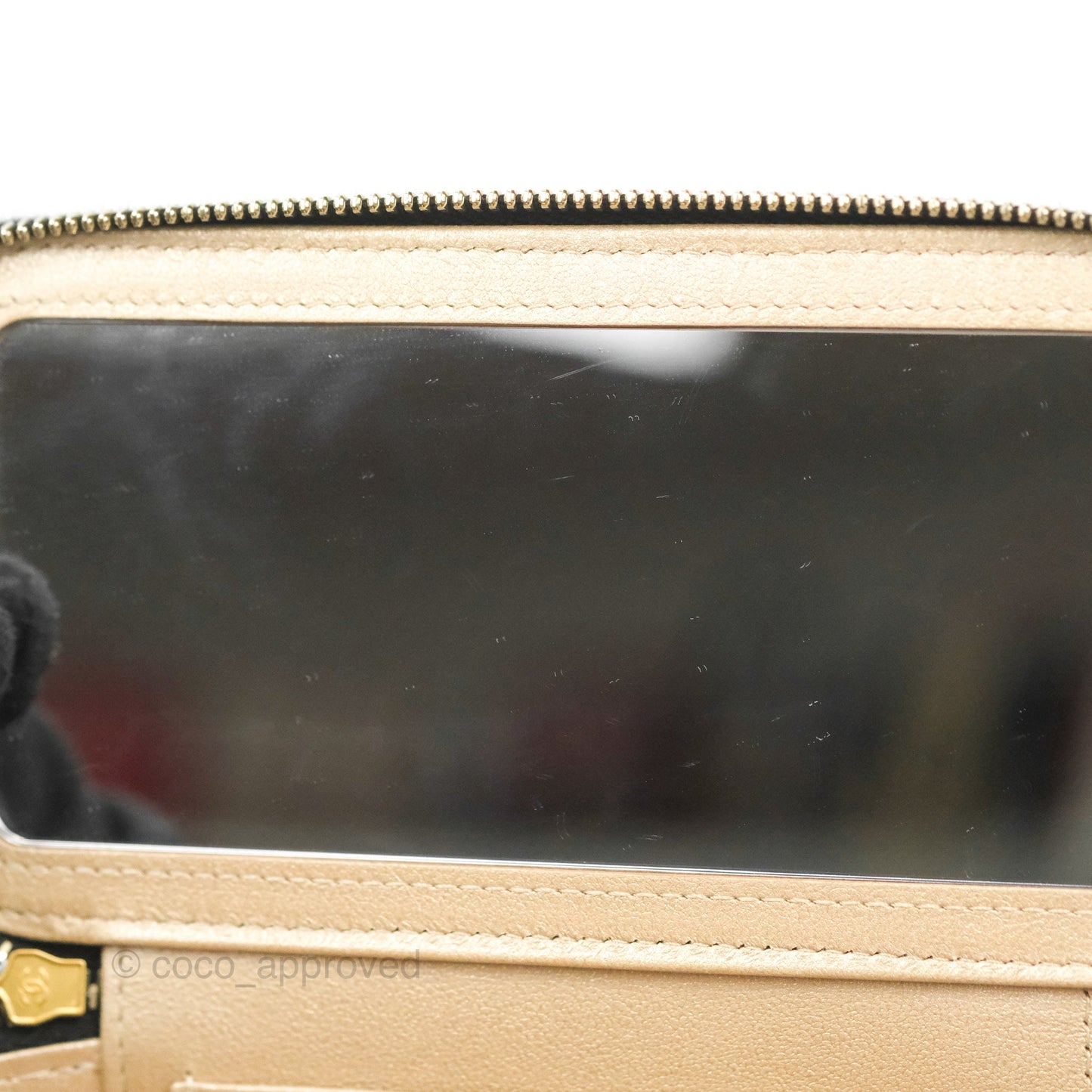 Chanel Vanity with Double Chain Black Shiny Lambskin 23C