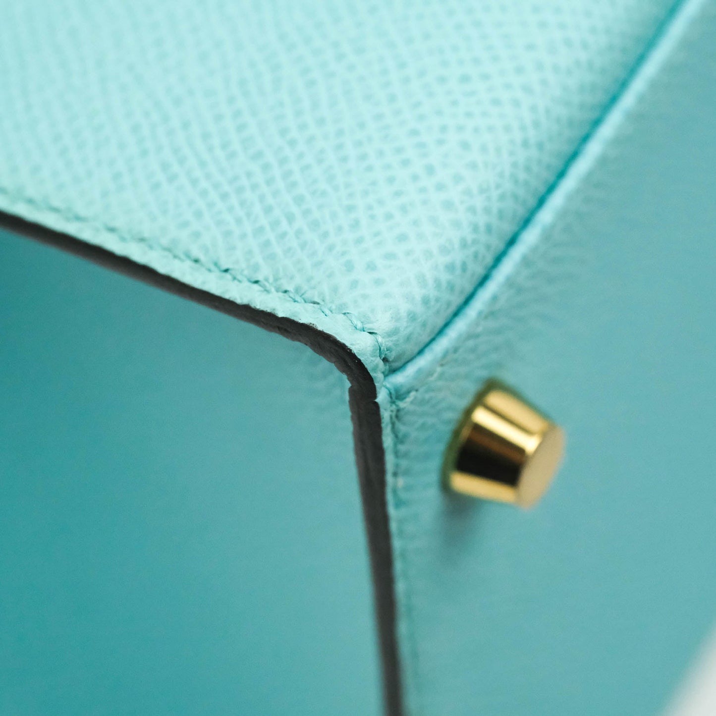 Hermès Sellier Kelly 28 Veau Epsom Bleu Atoll Gold Hardware
