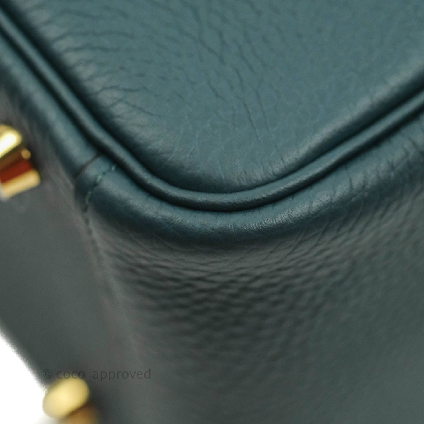 Hermès Lindy 26 Vert Cypress Clemence Gold Hardware