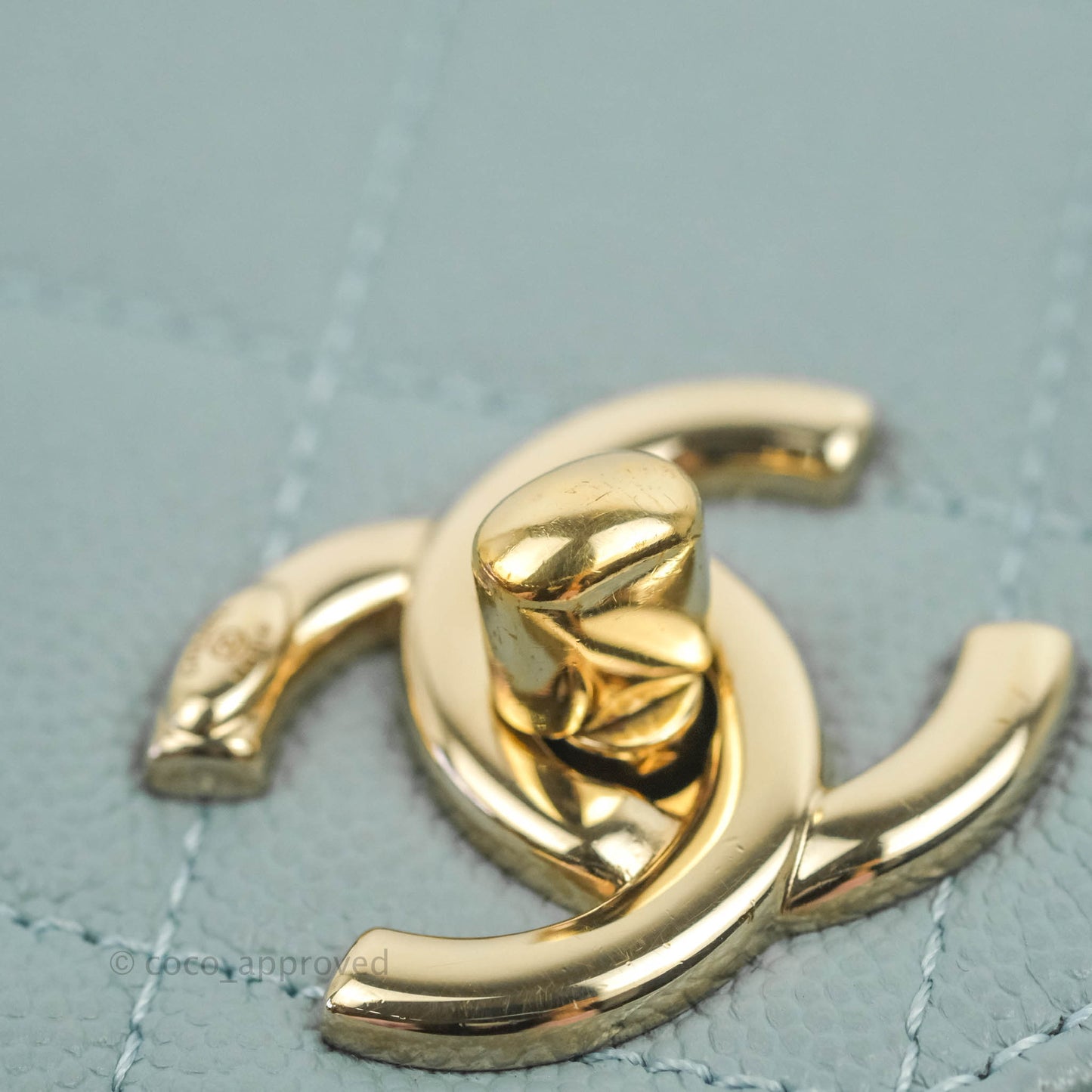 Chanel Quilted Small Business Affinity Flap Blue Caviar Gold Hardware