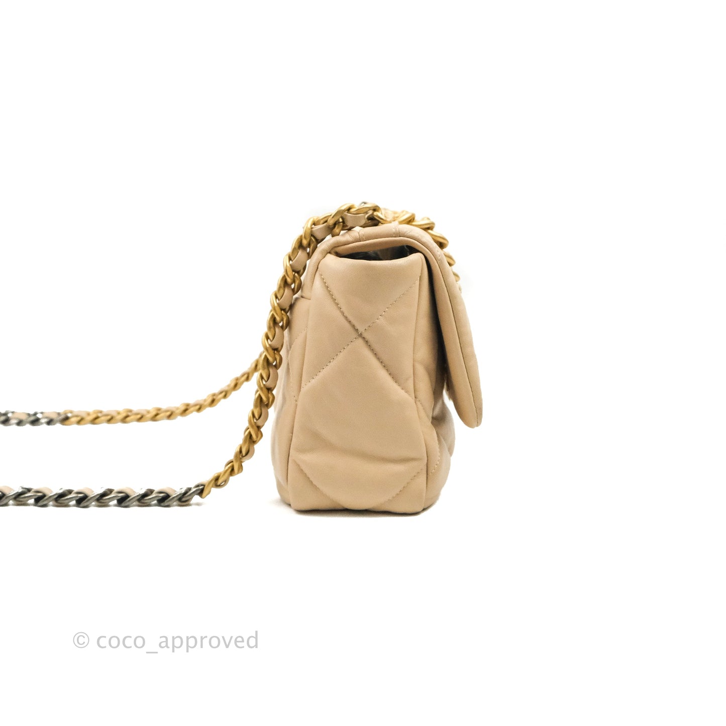 Chanel 19 Small Beige Mixed Hardware