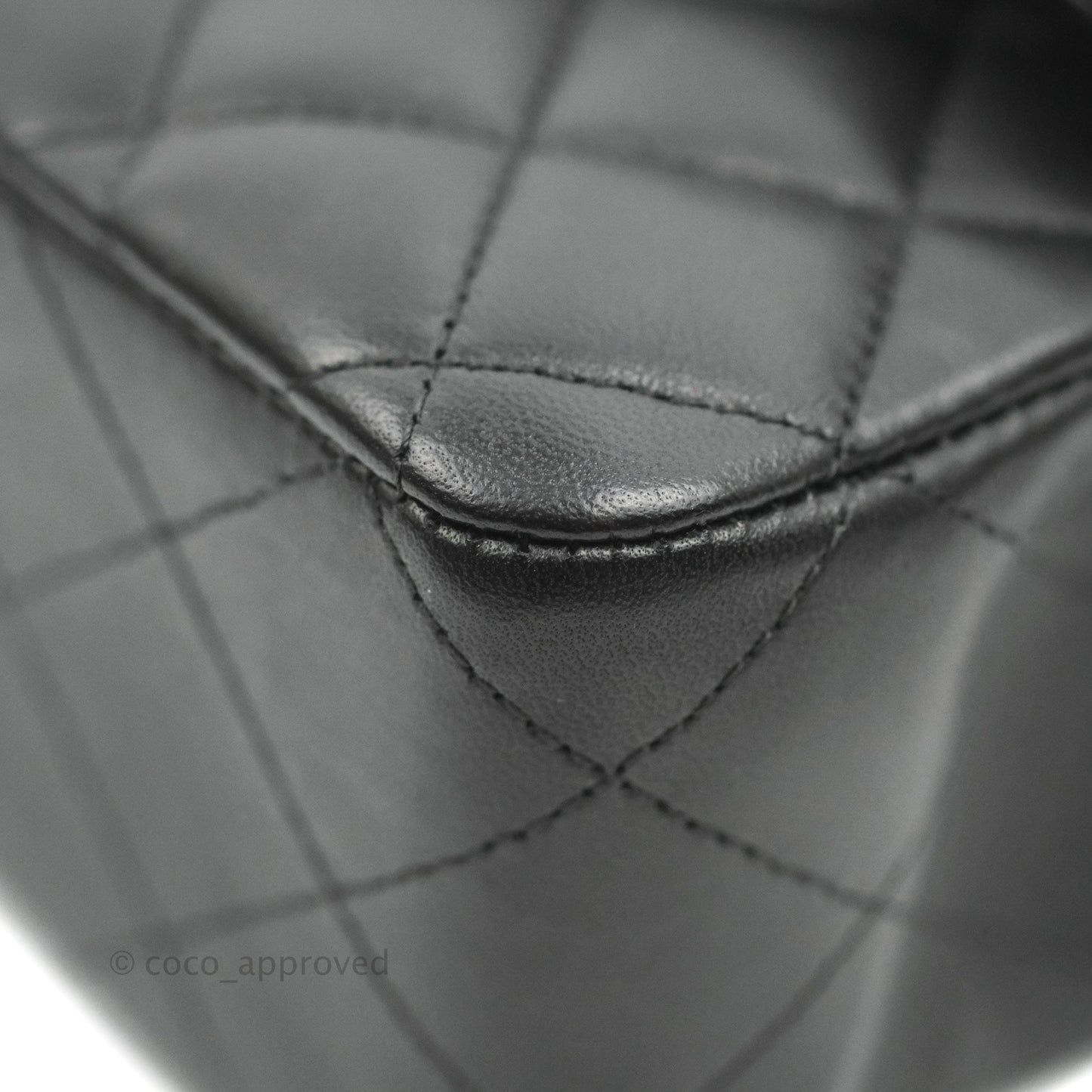 Chanel Classic M/L Medium Double Flap Black Lambskin Gold Hardware