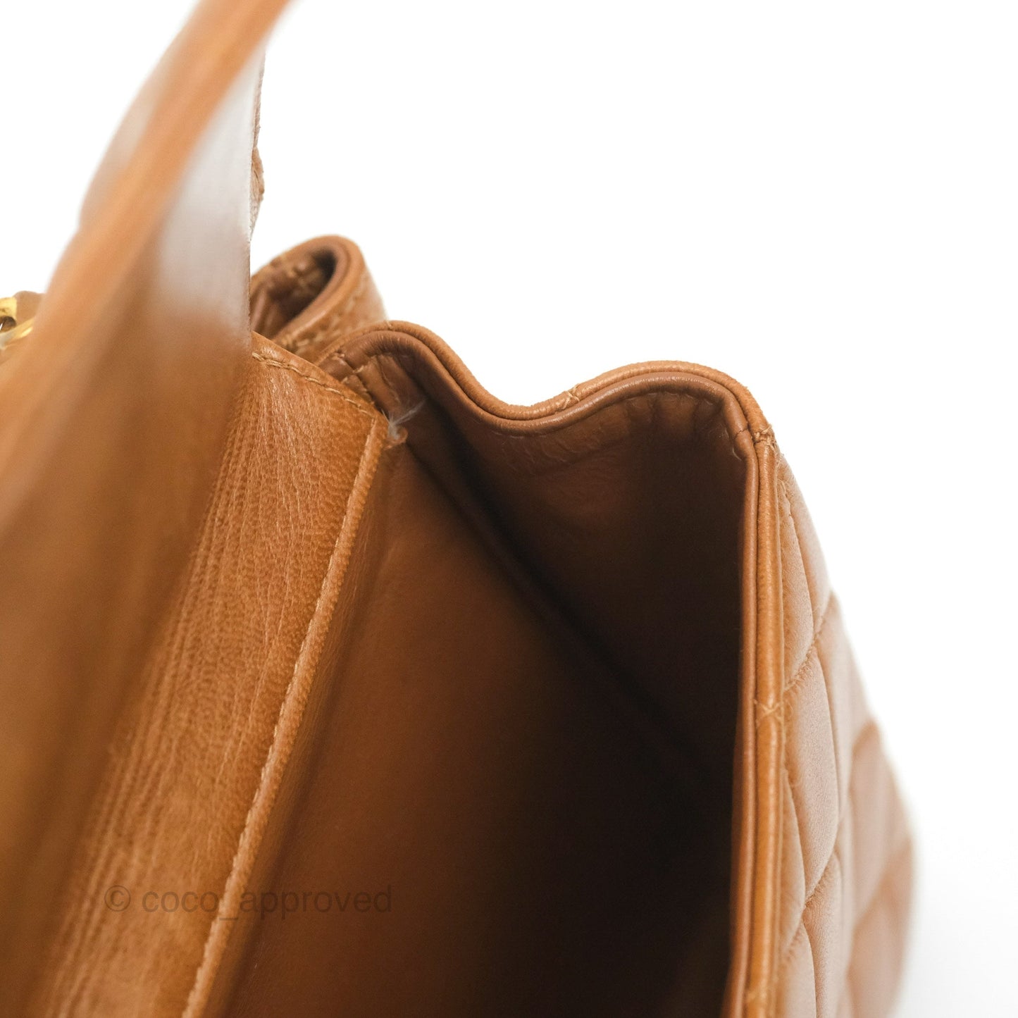 Chanel Vintage Double-sided Small Flap Brown Caramel Lambskin 24K Gold Hardware