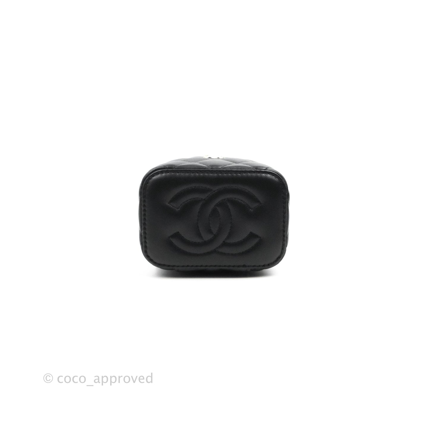 Chanel Classic Mini Vanity With CC Chain Black Lambskin Gold Hardware