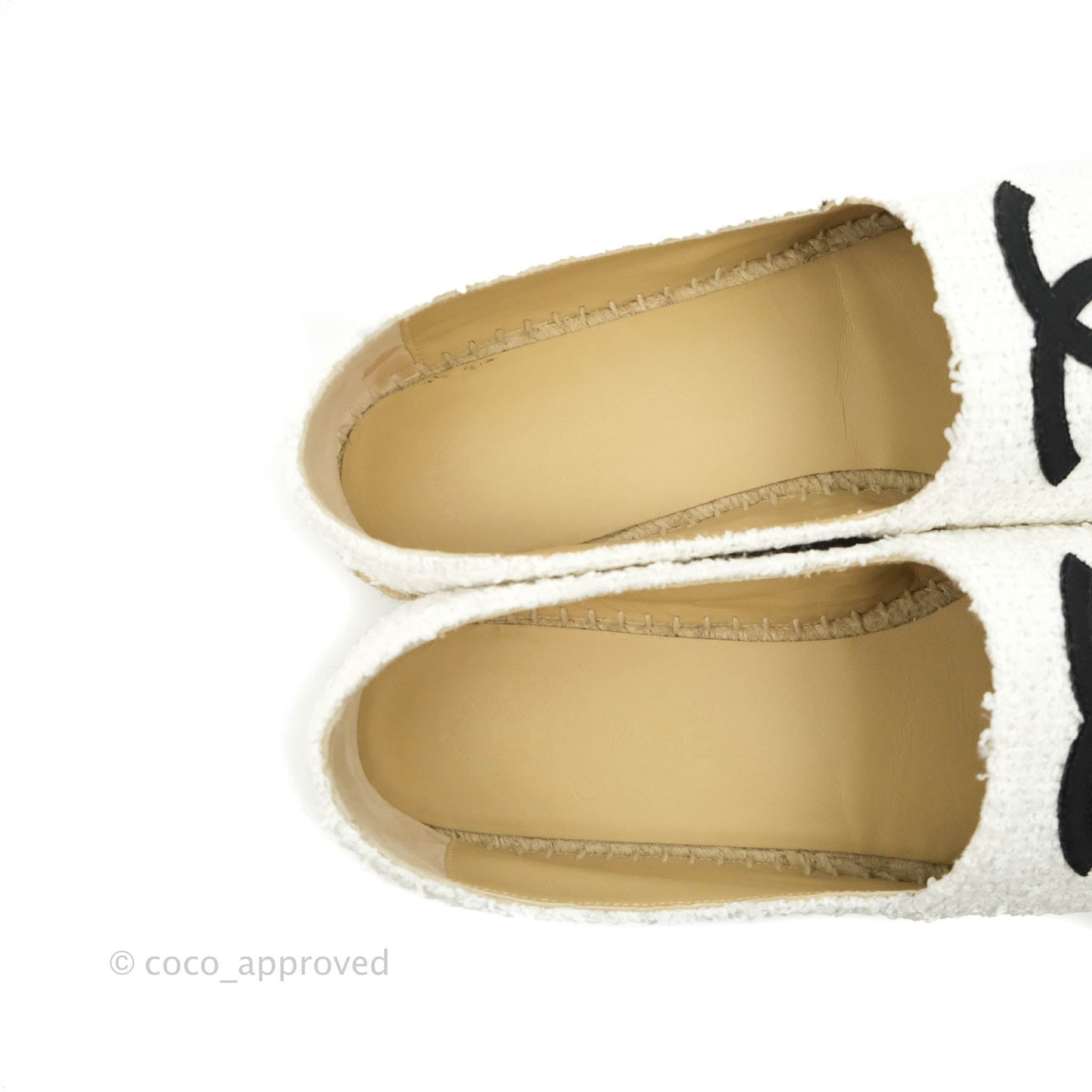 Chanel Espadrilles Tweed Black White 42C