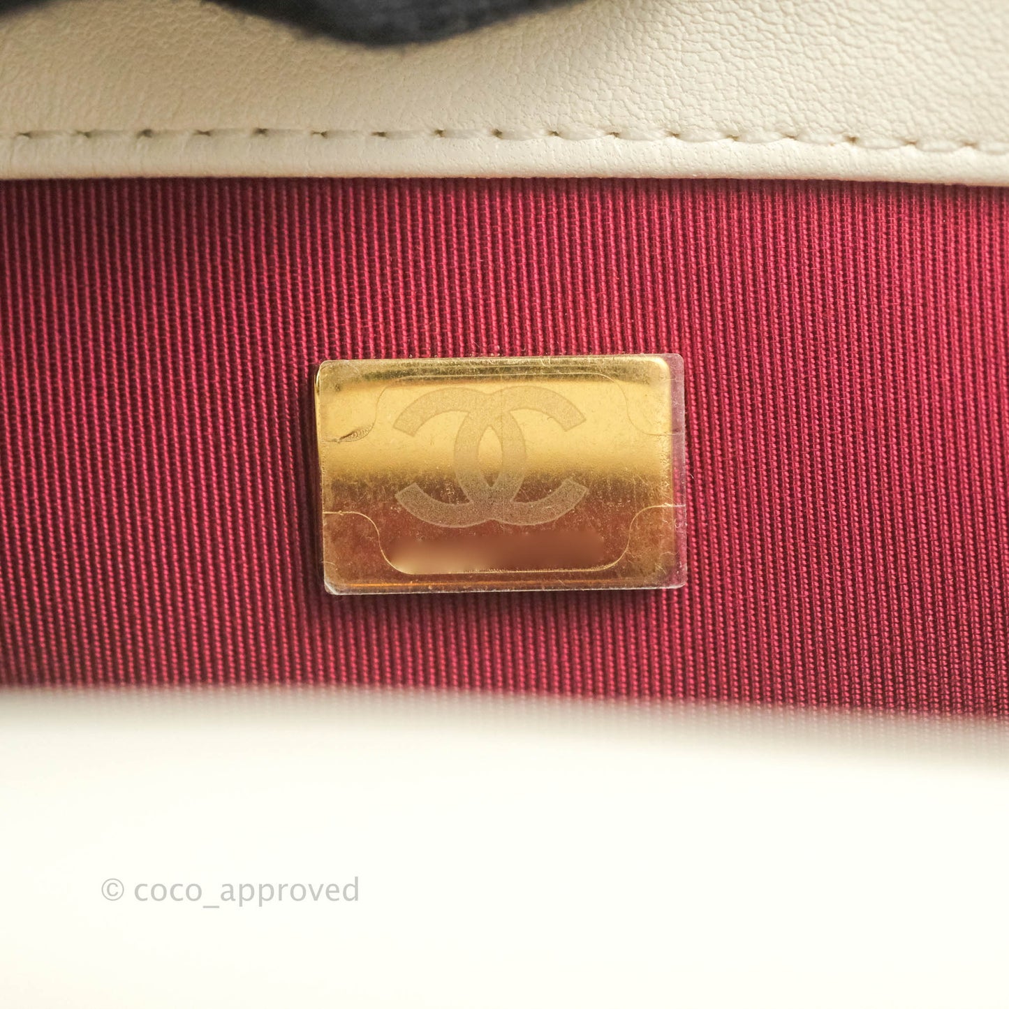 Chanel 19 Small White Mixed Hardware