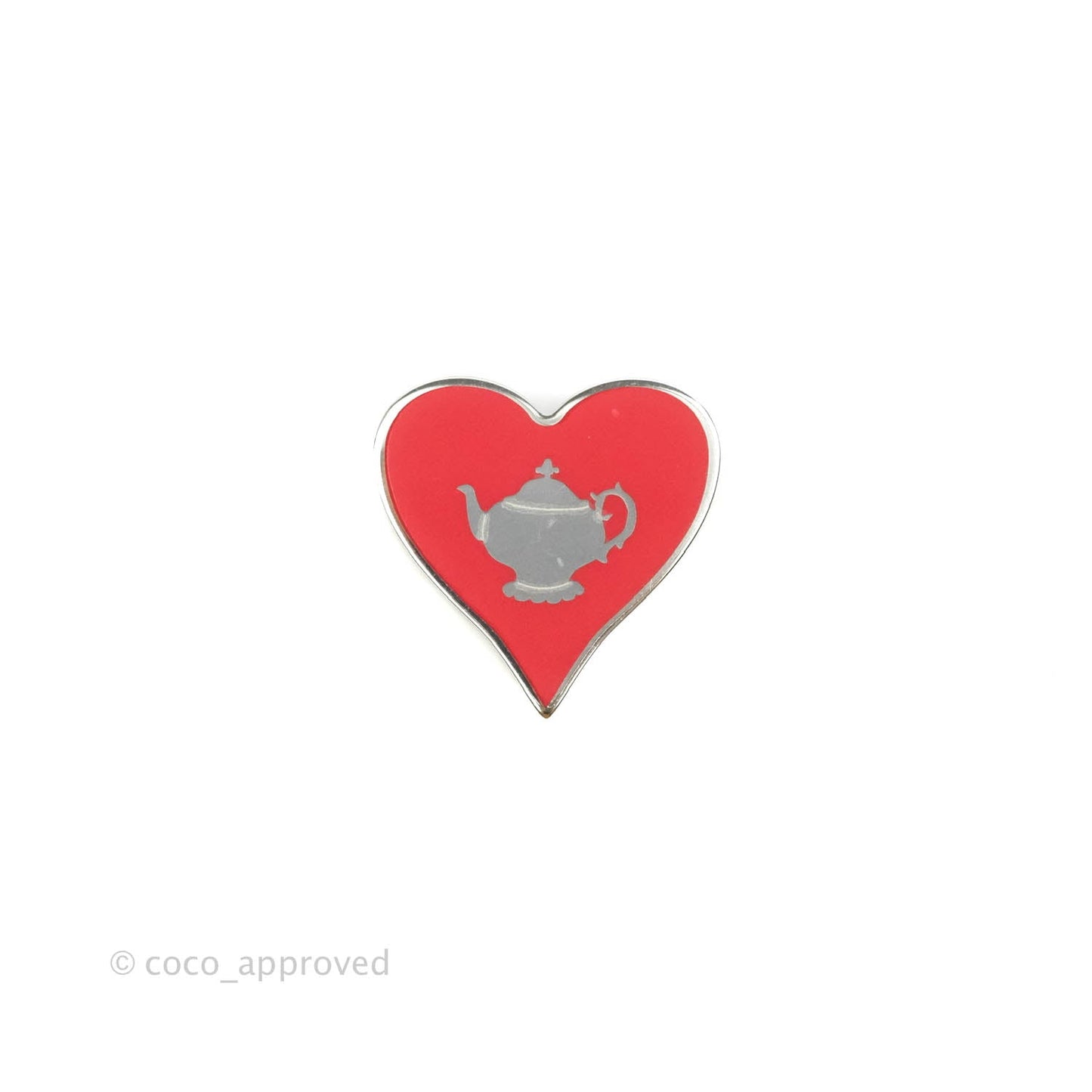 Hermès Tea Time Twilly Ring Rouge Palladium Hardware