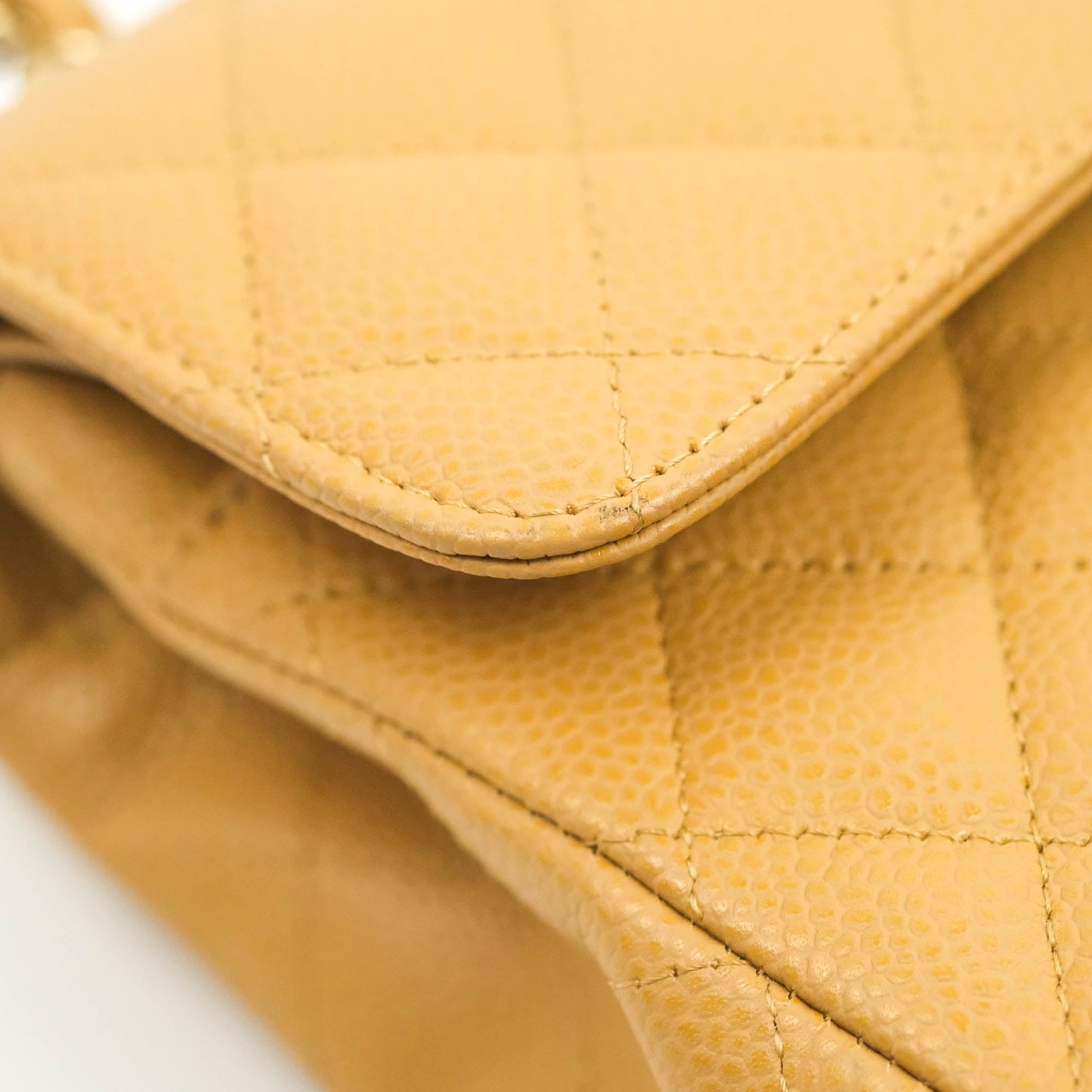 Chanel S/M Small Classic Quilted Flap Dark Beige Caviar 24K Gold Hardware