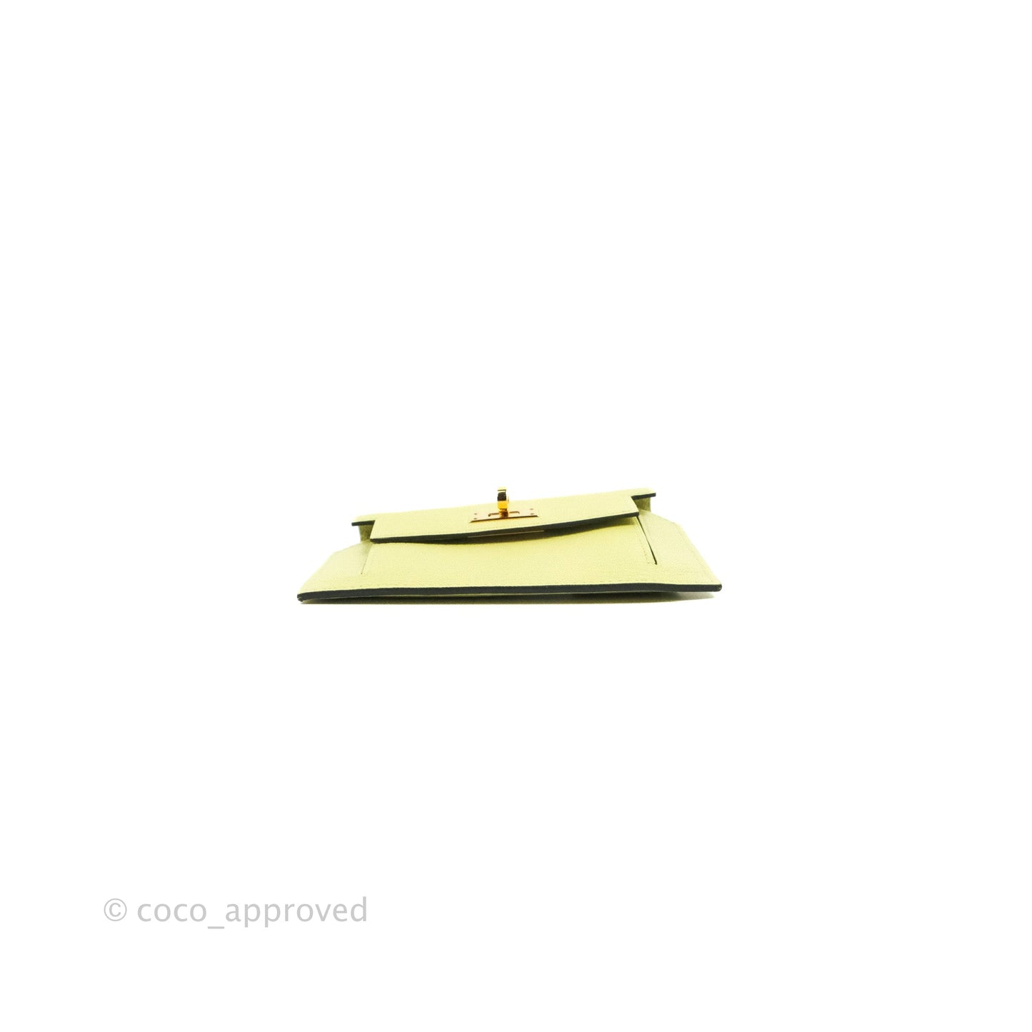 Hermès Kelly Pocket Compact Wallet Chevre Mysore Jaune Bourgeon Gold Hardware