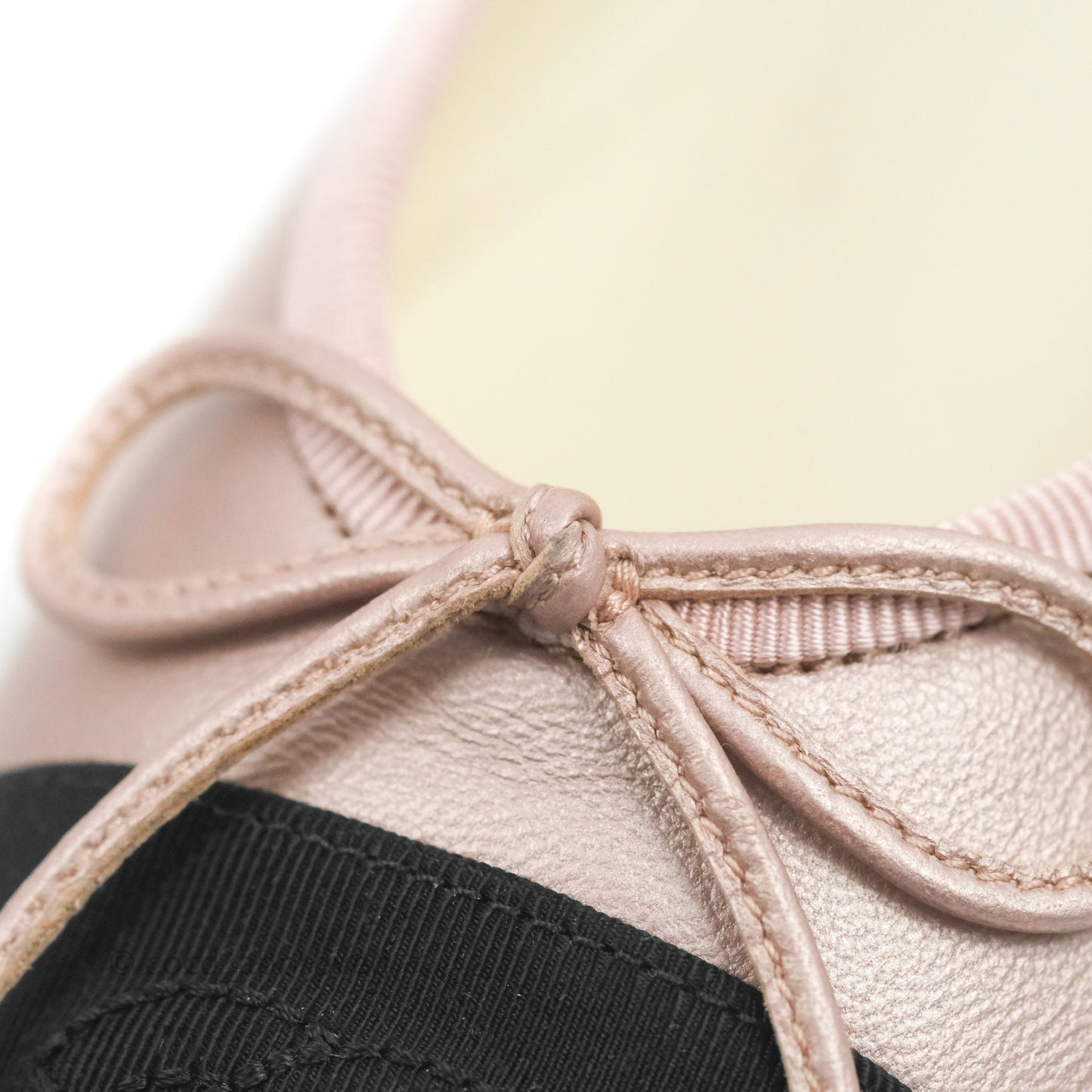 Chanel Ballerina Flats Pink Black Size 36