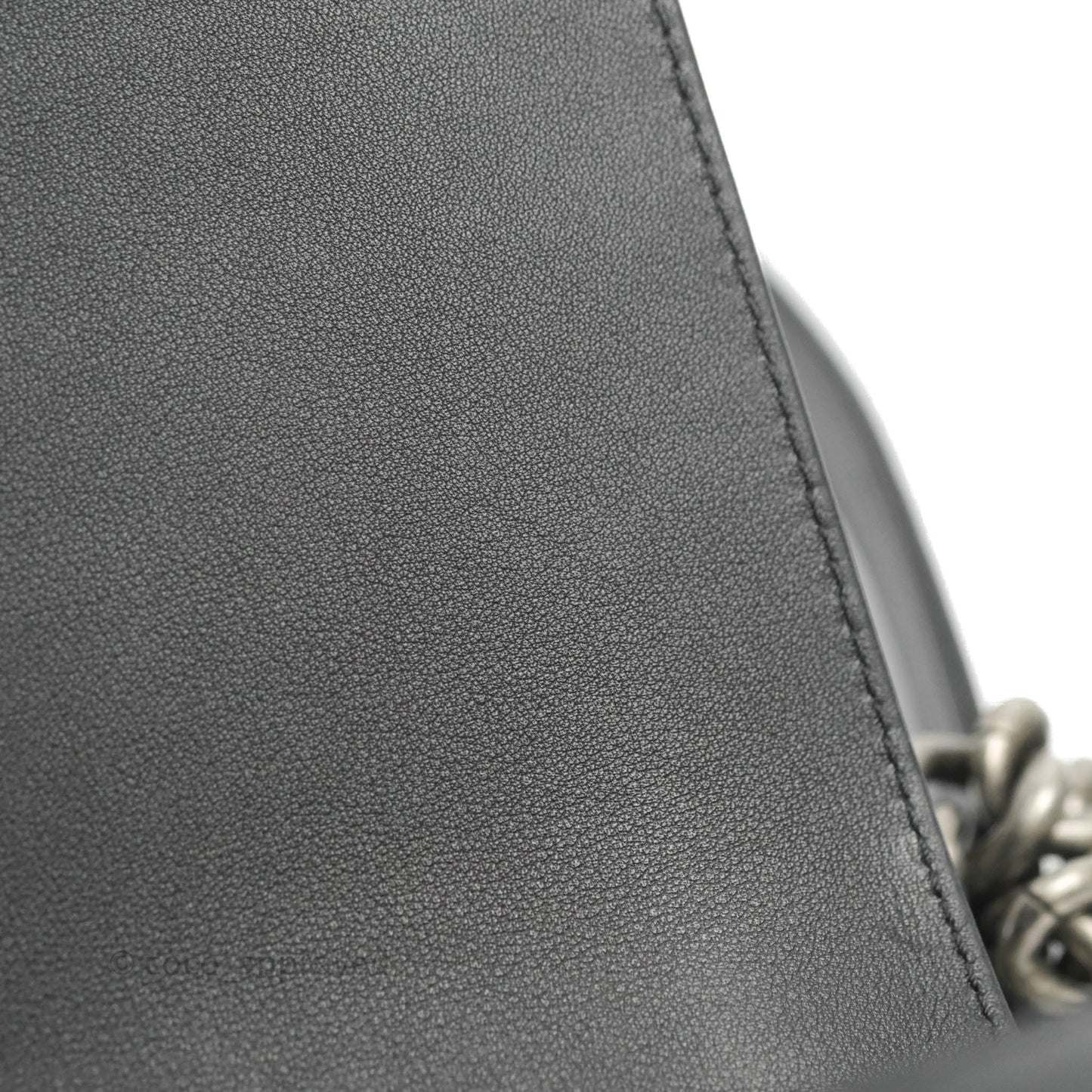 Chanel Quilted Medium Boy Black Calfskin Ruthenium Hardware