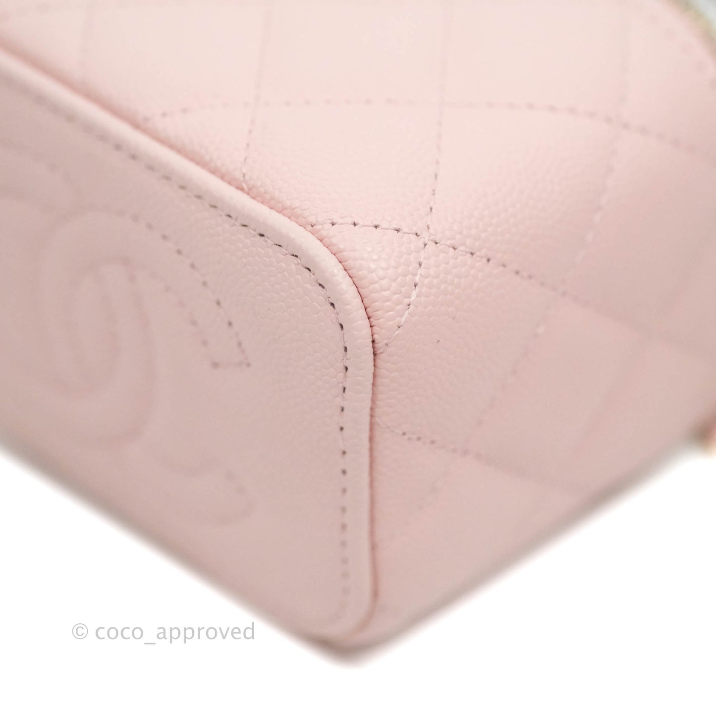 Chanel Mini Vanity With Chain Pink Caviar Gold Hardware