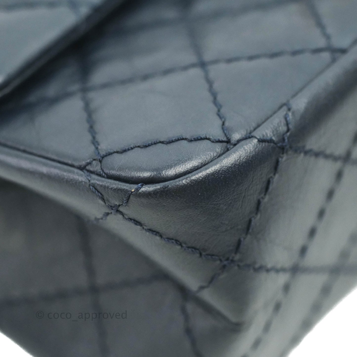 Chanel Mini Reissue 224 Navy Aged Calfskin Gold Hardware