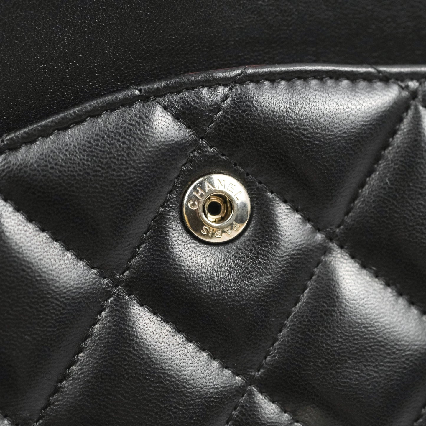 Chanel Quilted Jumbo Double Flap Black Lambskin Silver Hardware