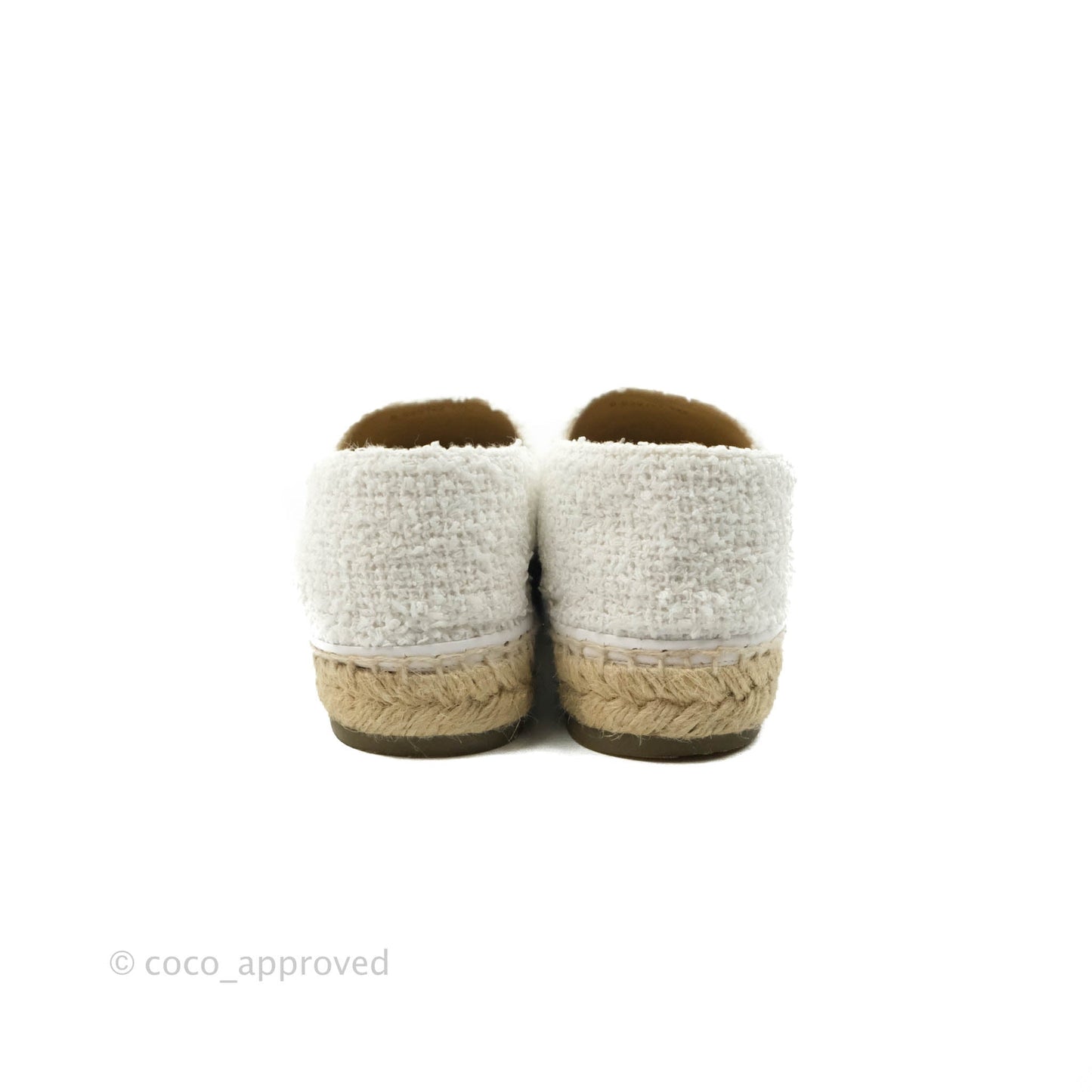 Chanel Espadrilles Tweed Black White 42C