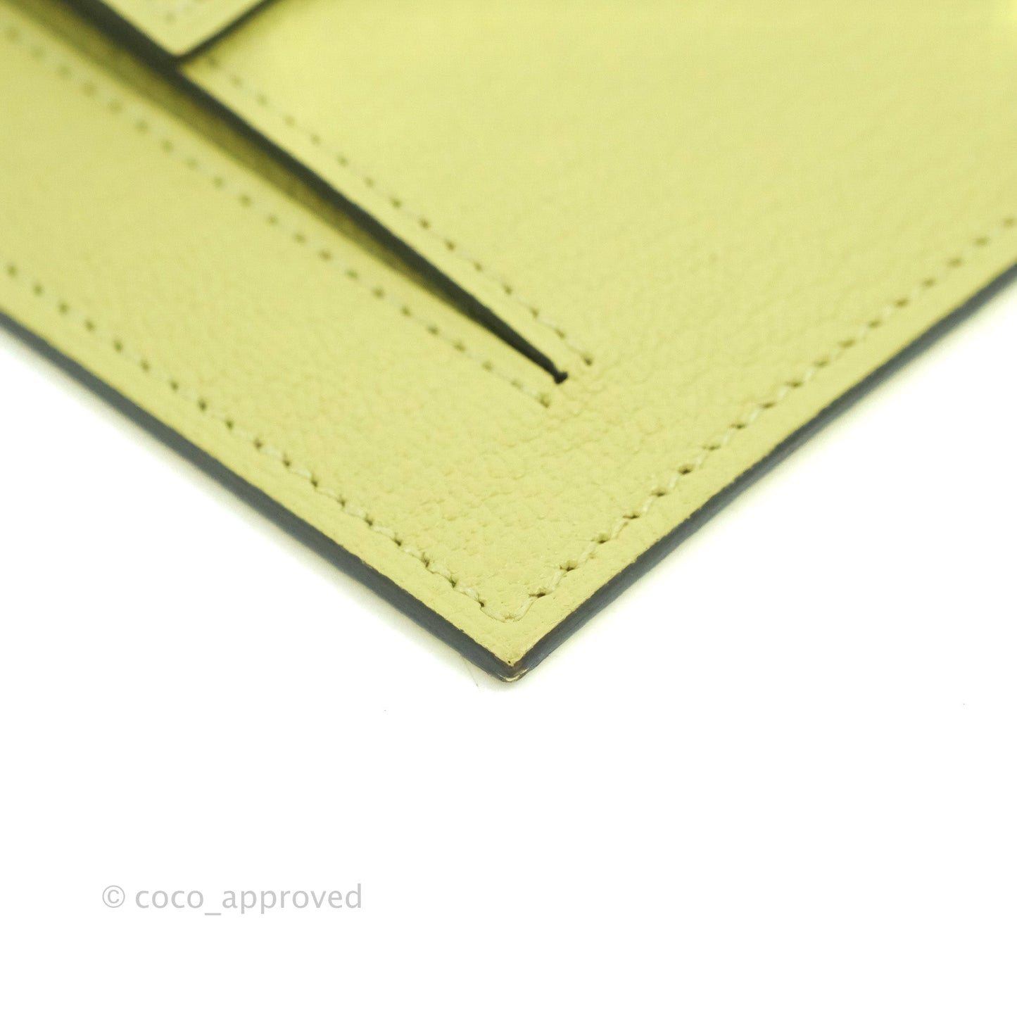 Hermès Kelly Pocket Compact Wallet Chevre Mysore Jaune Bourgeon Gold Hardware