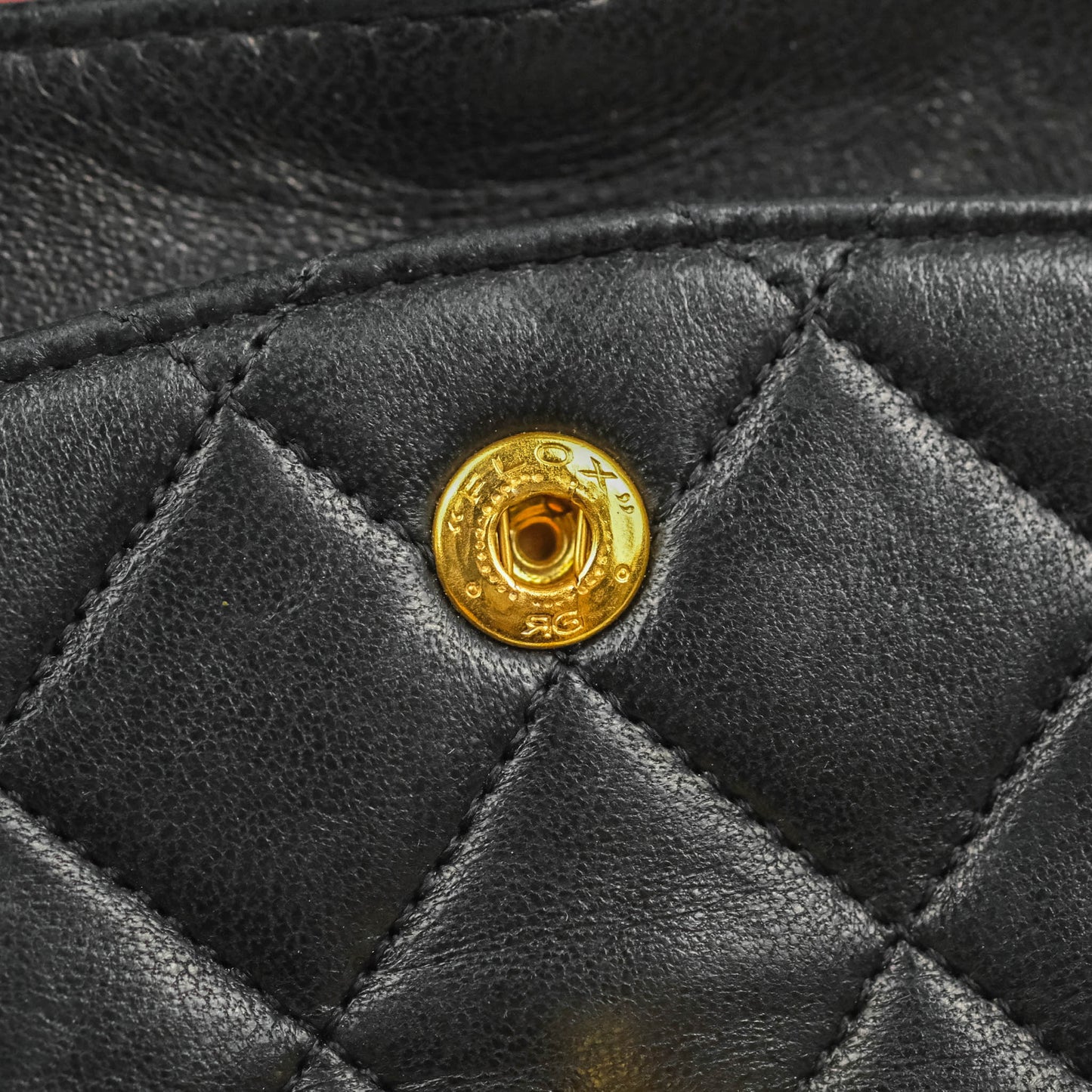 Chanel Vintage Classic S/M Small Double Flap Bag Black Lambskin 24K Gold Hardware