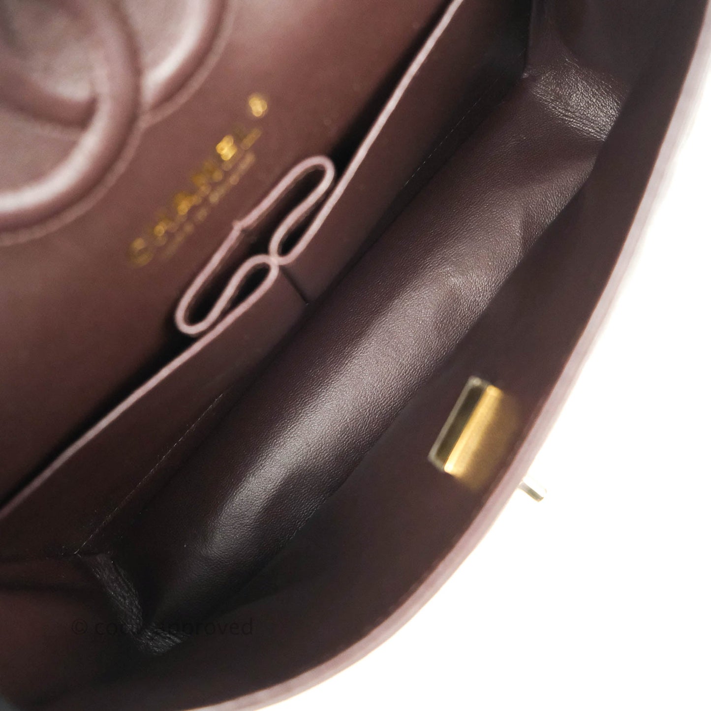 Chanel Classic Small S/M Lambskin Chocolate Brown Gold Hardware