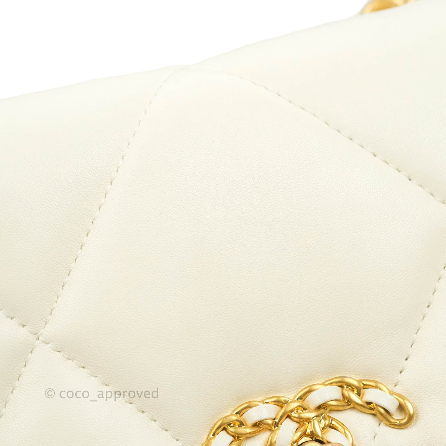 Chanel 19 Small White Mixed Hardware