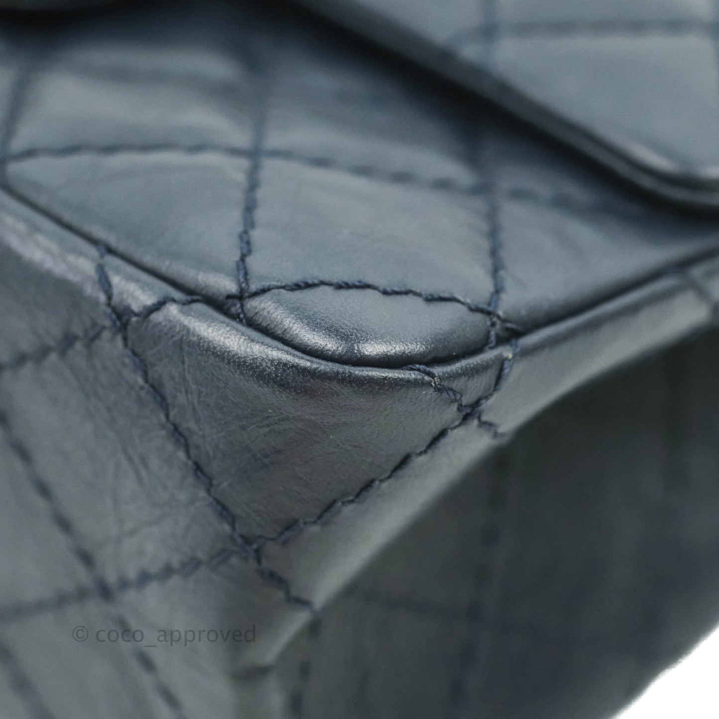 Chanel Mini Reissue 224 Navy Aged Calfskin Gold Hardware