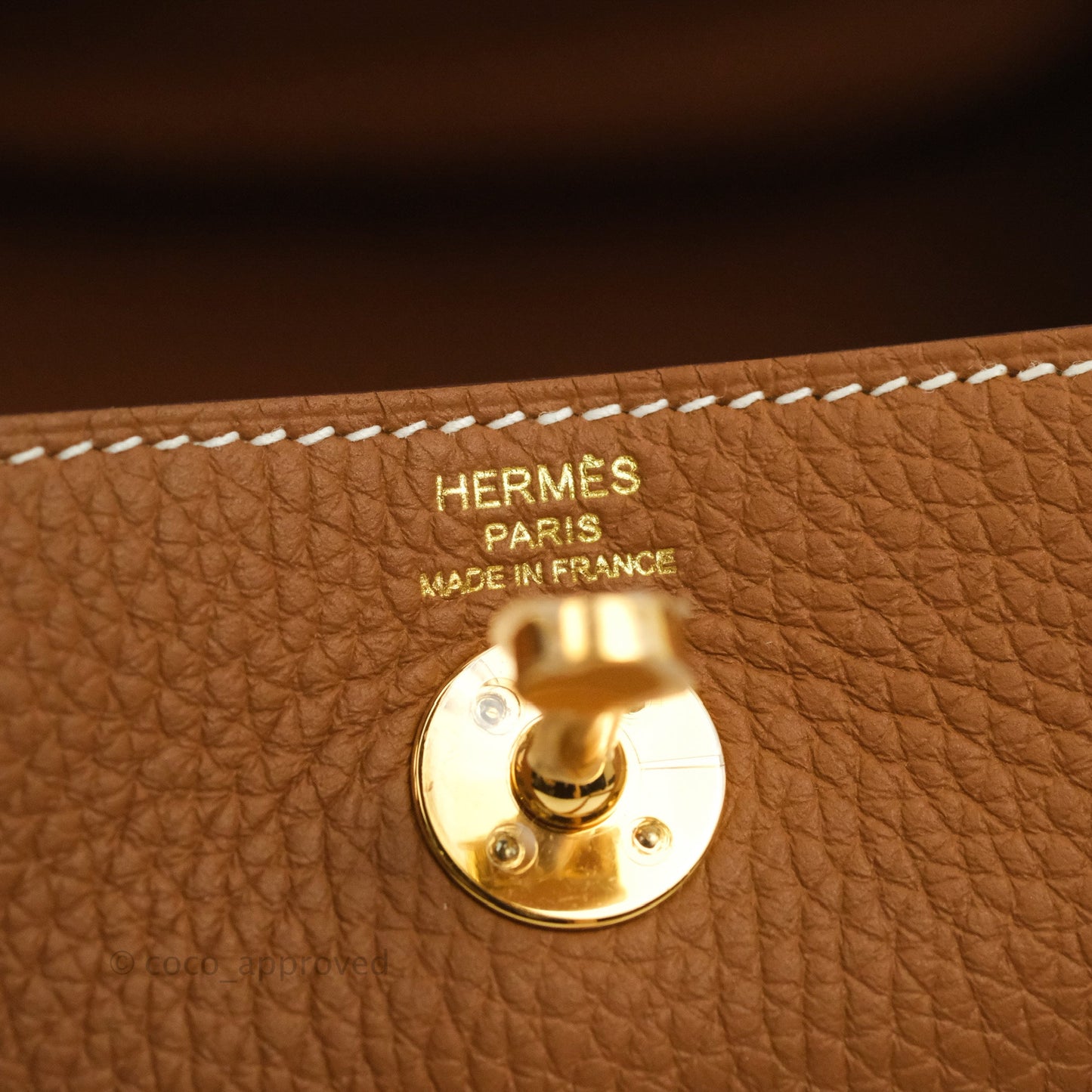 Hermès Mini Lindy 20 Gold Clemence Gold Hardware
