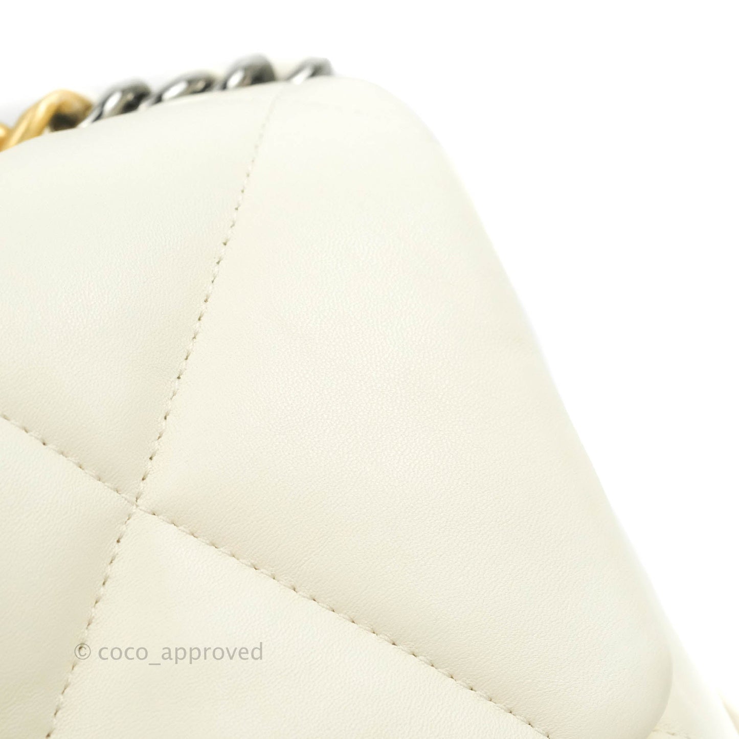 Chanel 19 Small White Mixed Hardware