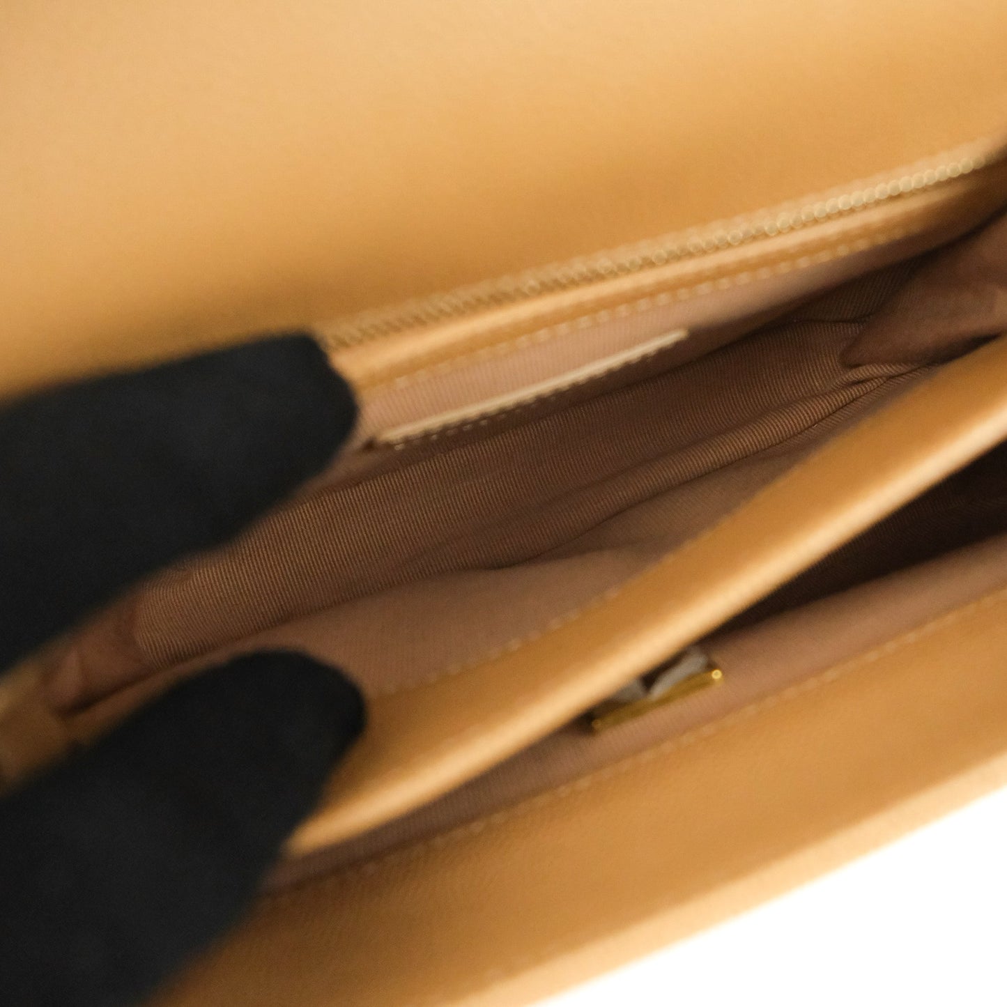 Chanel Mini Messenger Bag Beige Caviar Gold Hardware 21K