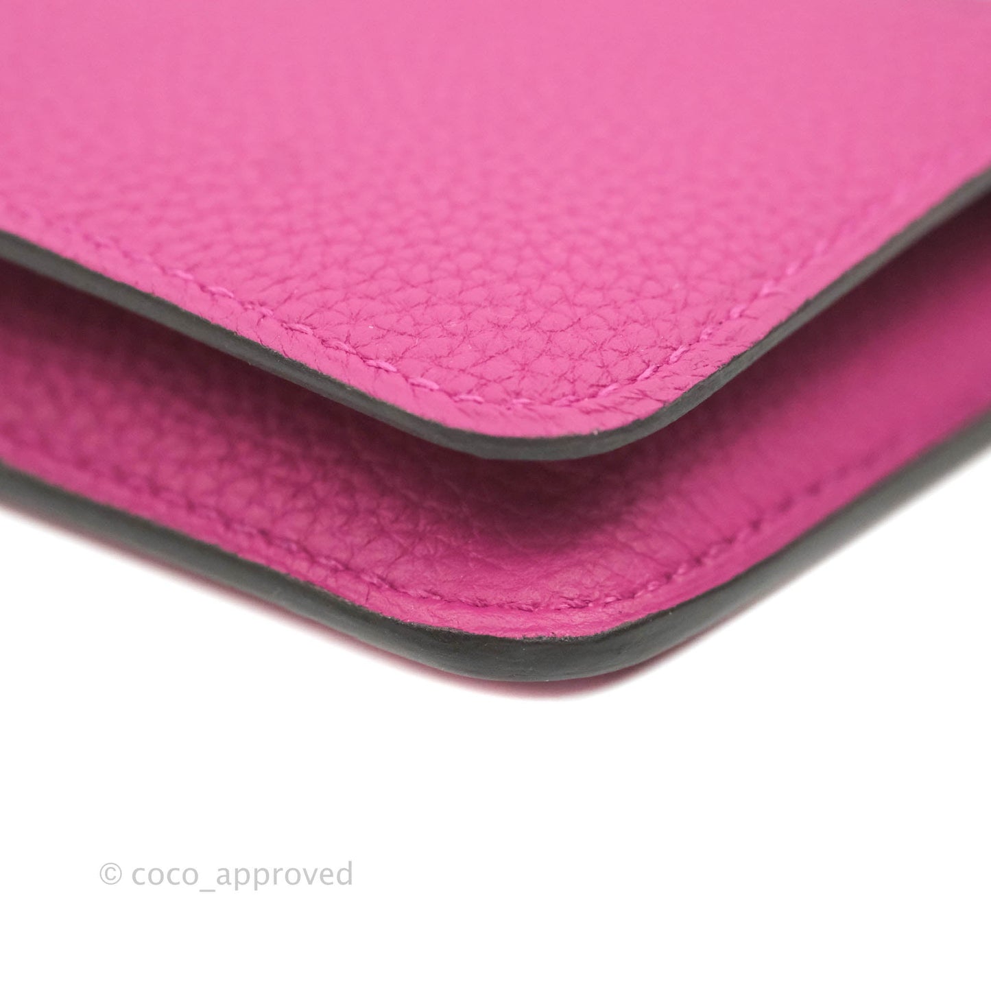 Hermes Dogon Compact wallet Rose Pourpre Silver Hardware