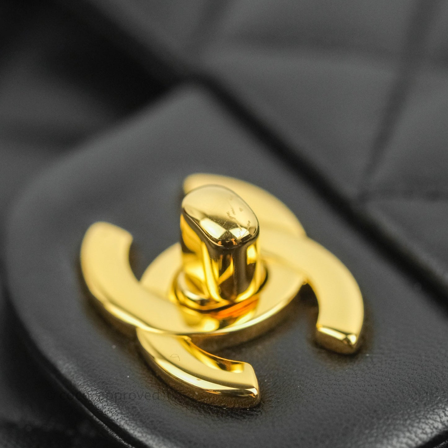 Chanel Classic M/L Medium Double Flap Black Lambskin Gold Hardware