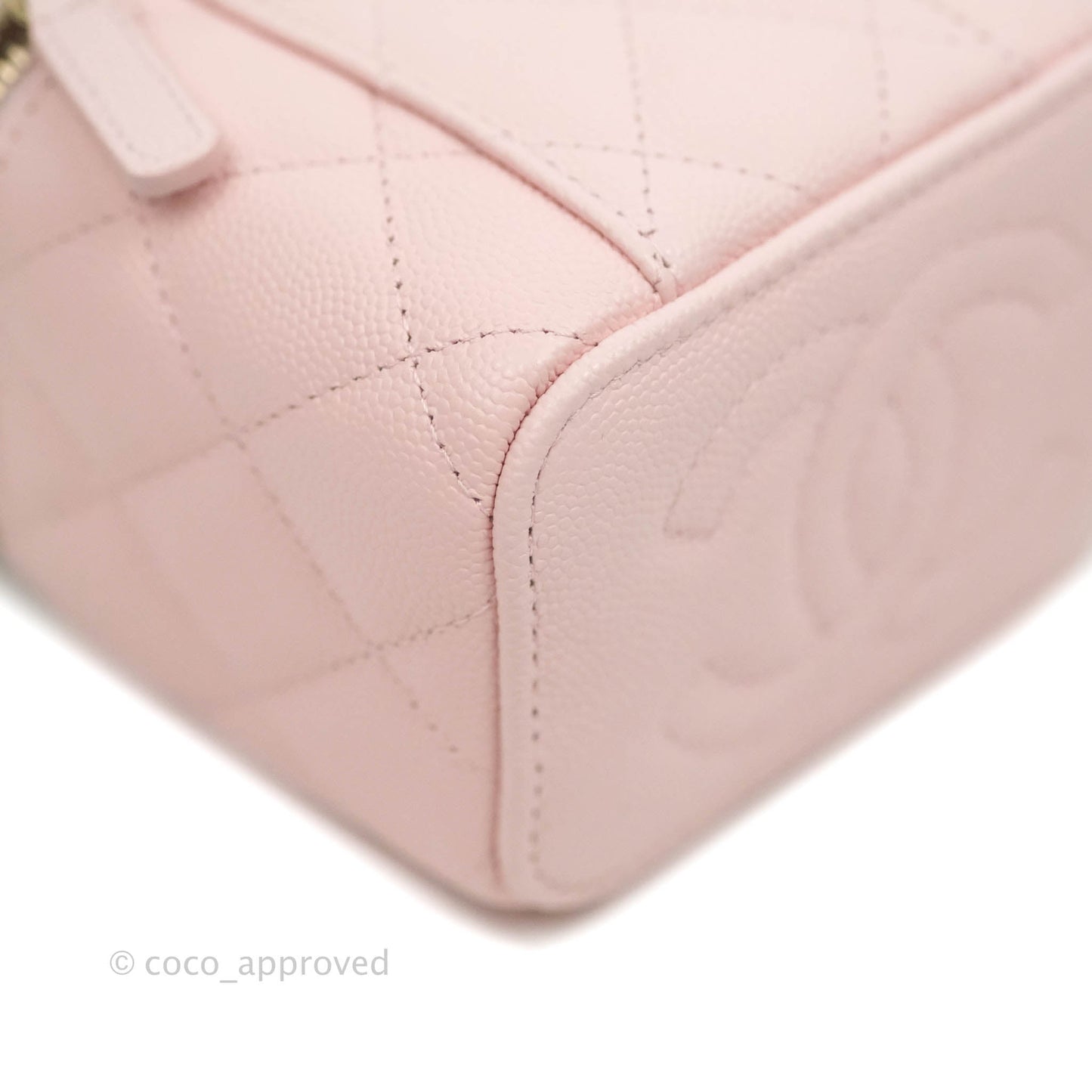 Chanel Mini Vanity With Chain Pink Caviar Gold Hardware
