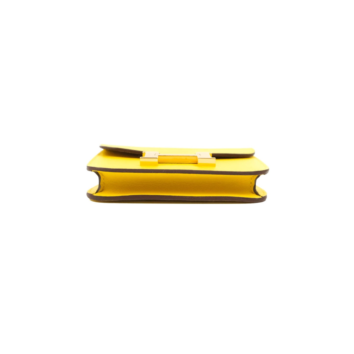 Hermès Constance Slim Wallet Jaunde De Naples Epsom Gold Hardware