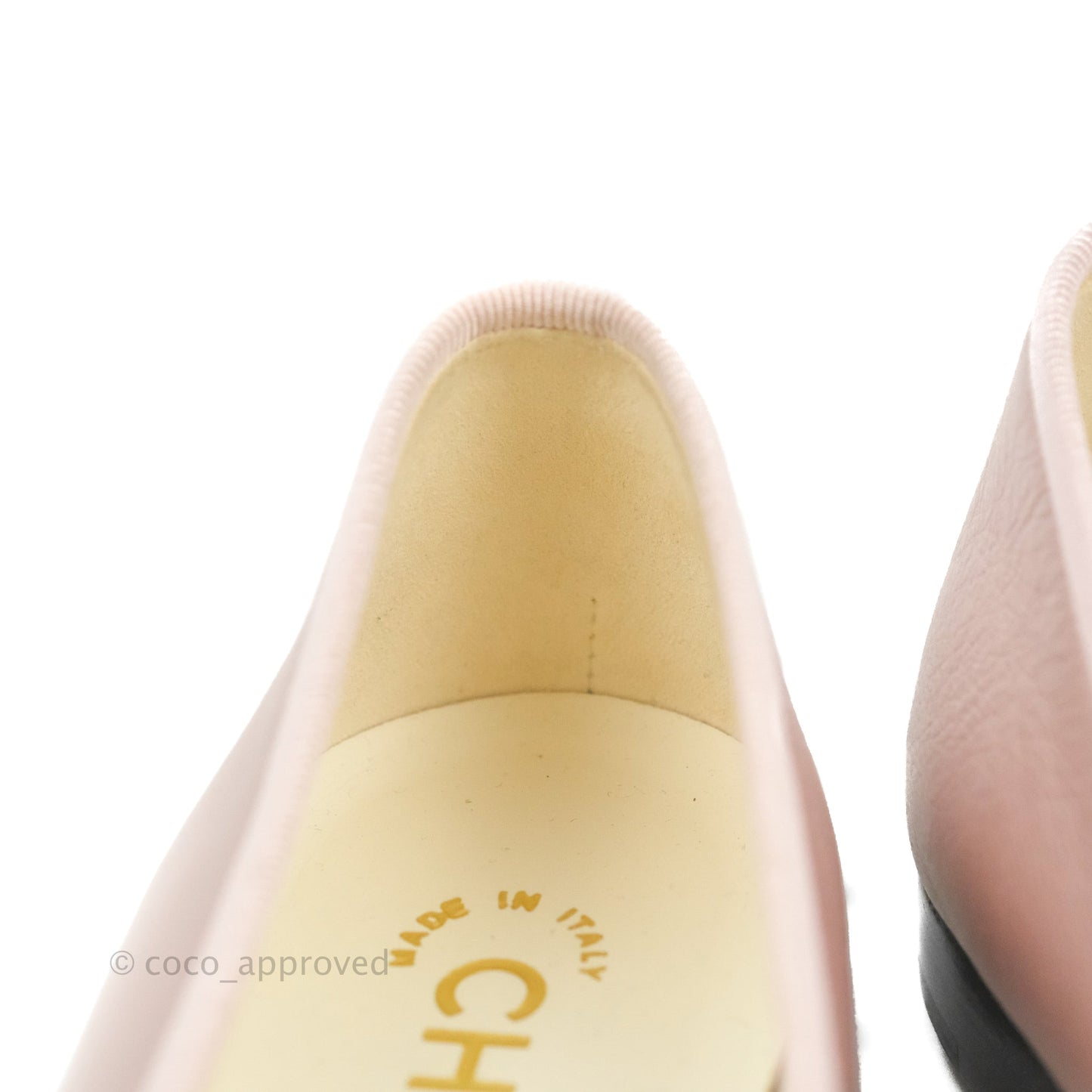 Chanel Ballerina Flats Pink Black Size 36