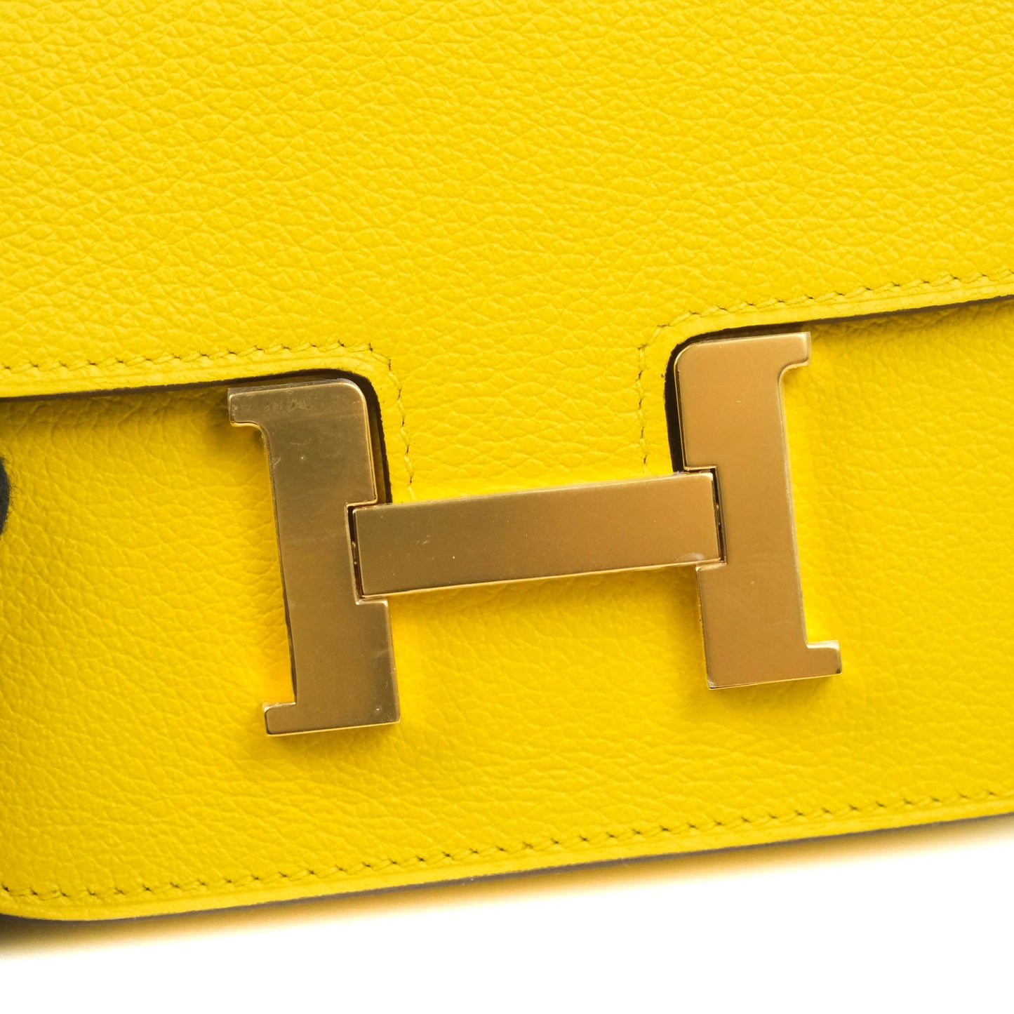 Hermès Constance Slim Wallet Jaunde De Naples Epsom Gold Hardware